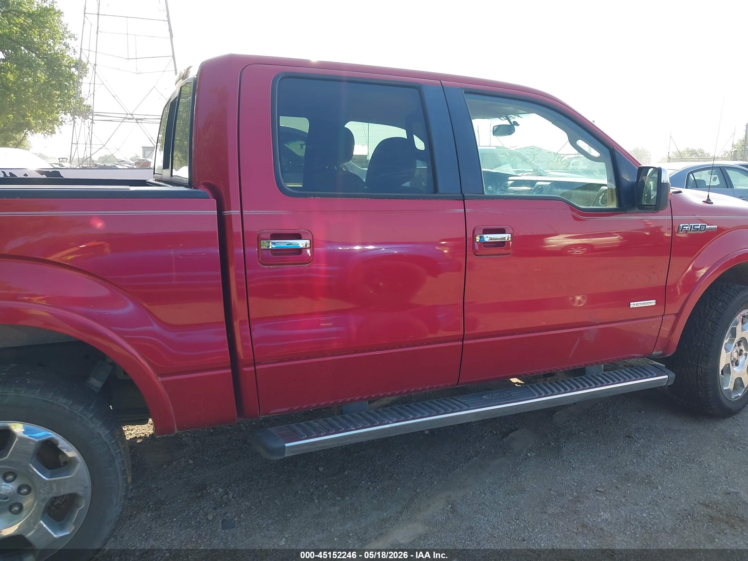 2011 Ford F-150 Lariat Red vin: 1FTFW1ET5BFA57831