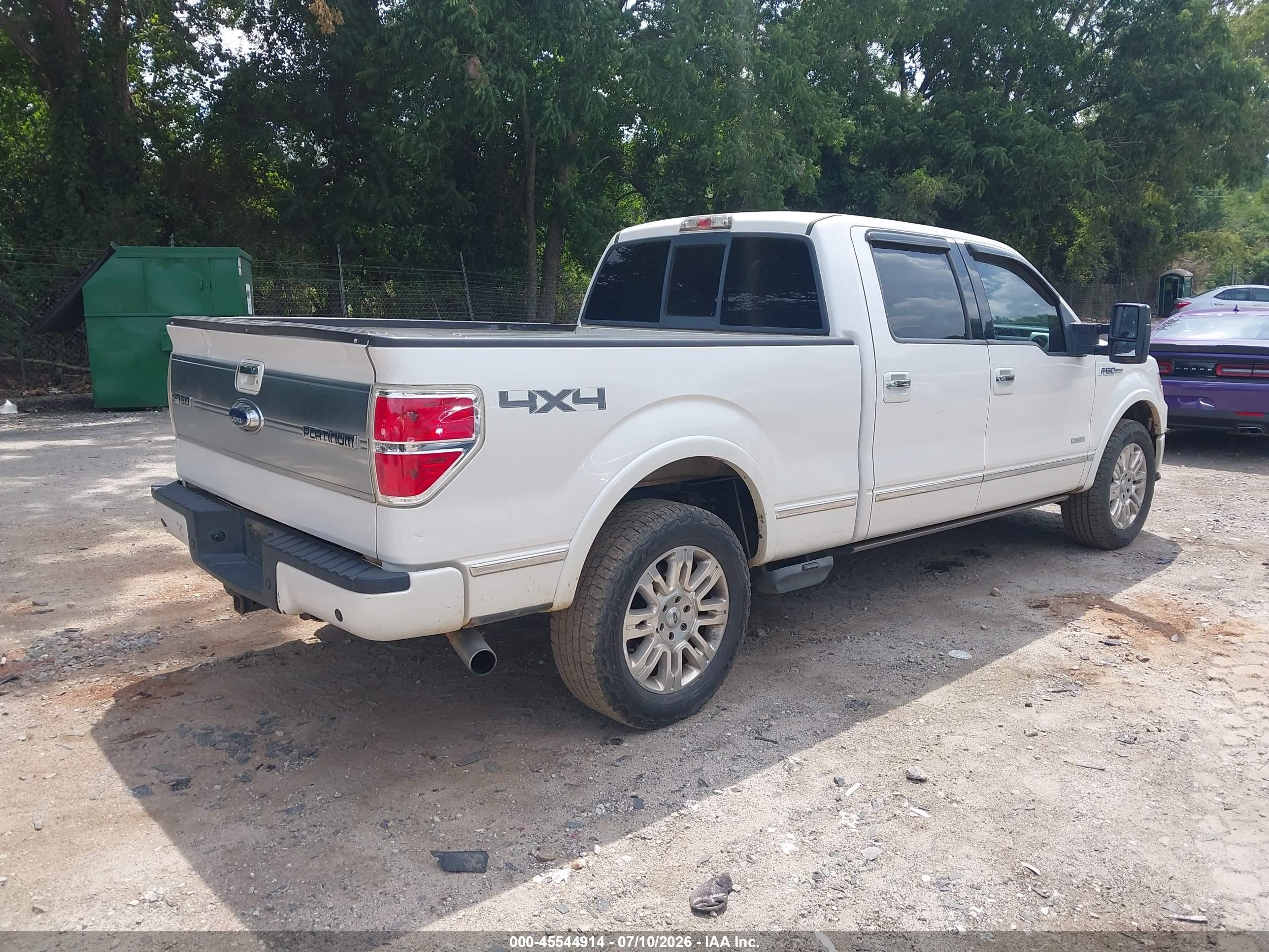 2011 Ford F-150 Fx4/king Ranch/lariat/platinum/xlt Белый vin: 1FTFW1ET5BFD00005