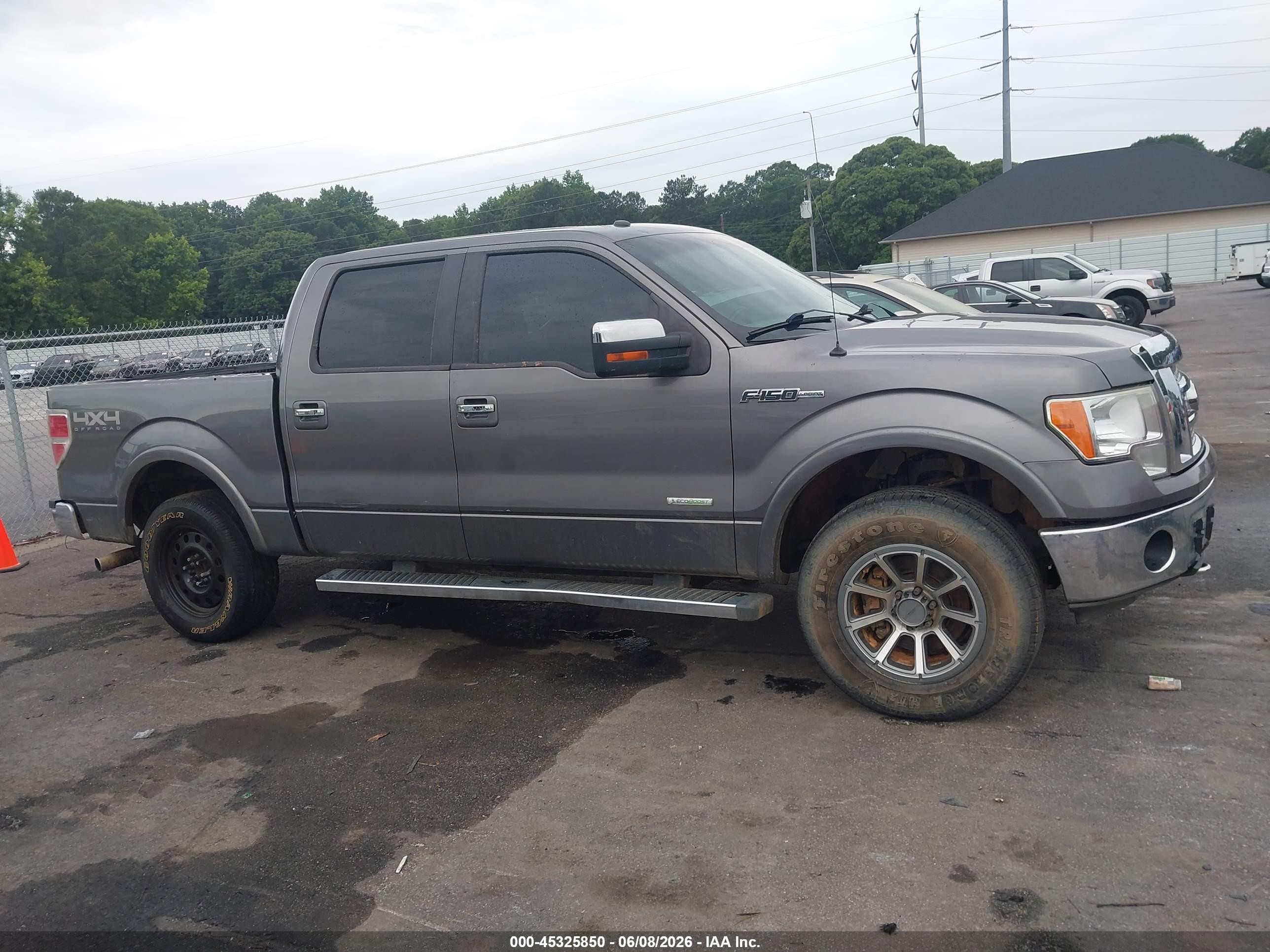 2012 Ford F-150 Lariat Gray vin: 1FTFW1ET5CFB09895