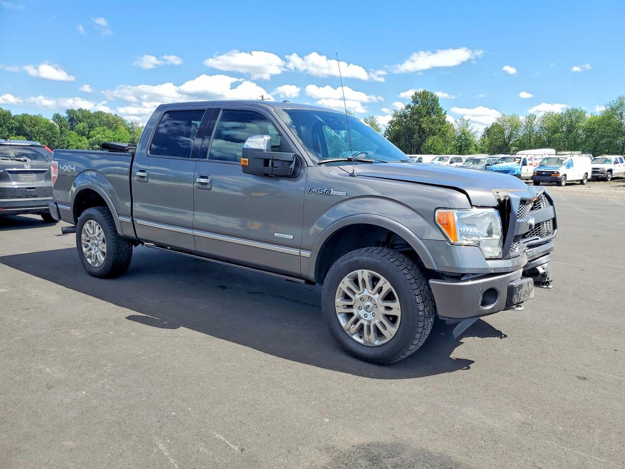 2012 Ford F150 Supercrew Gray vin: 1FTFW1ET5CFB18208