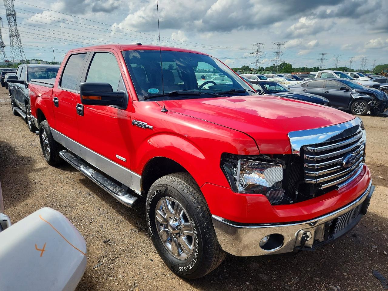 2012 Ford F150 Supercrew Красный vin: 1FTFW1ET5CFC91095