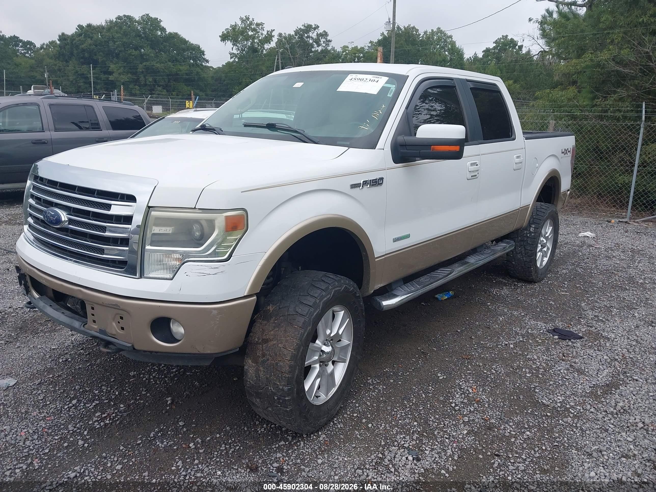 2013 Ford F-150 Lariat White vin: 1FTFW1ET5DFA71487