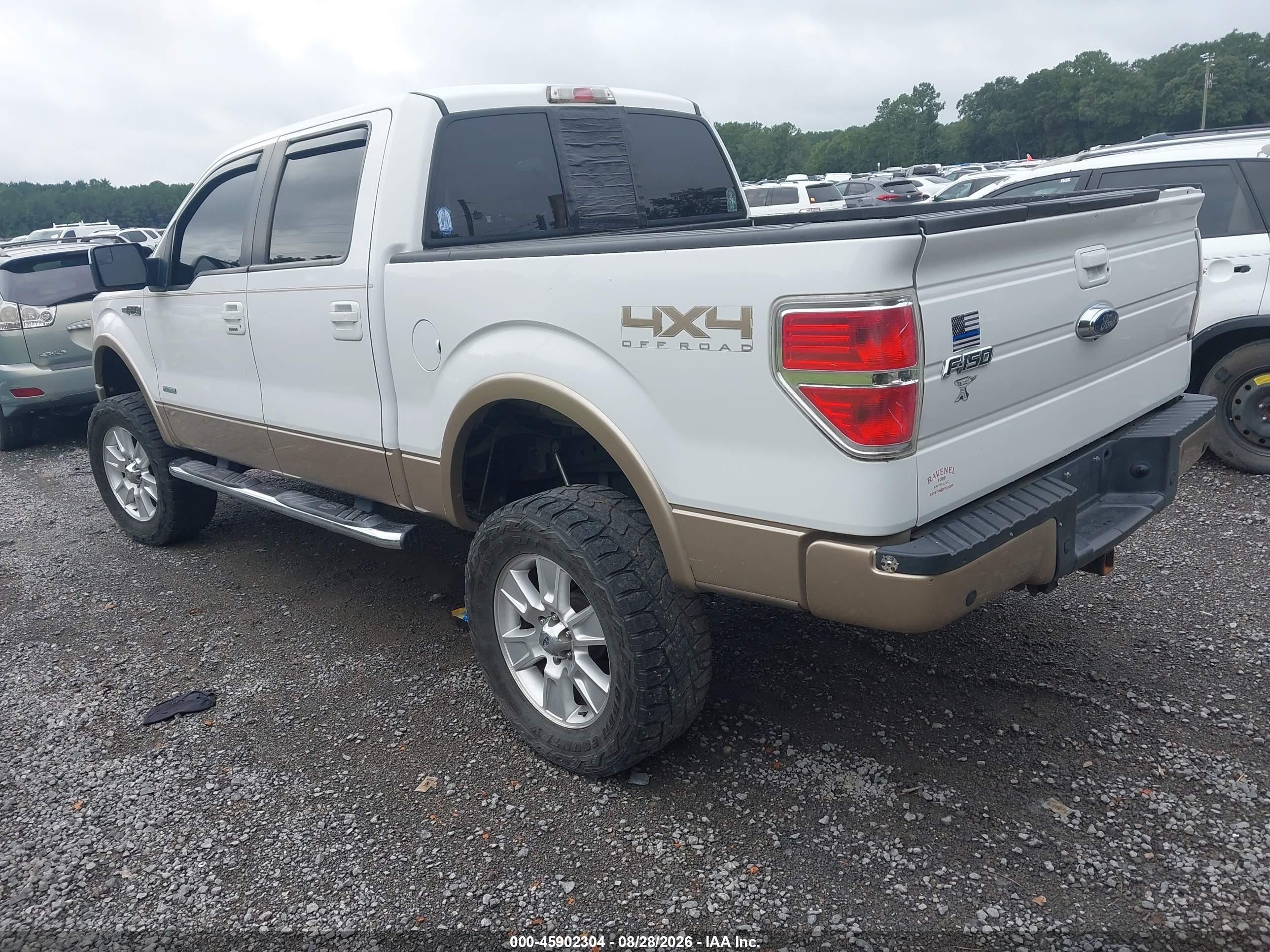 2013 Ford F-150 Lariat White vin: 1FTFW1ET5DFA71487