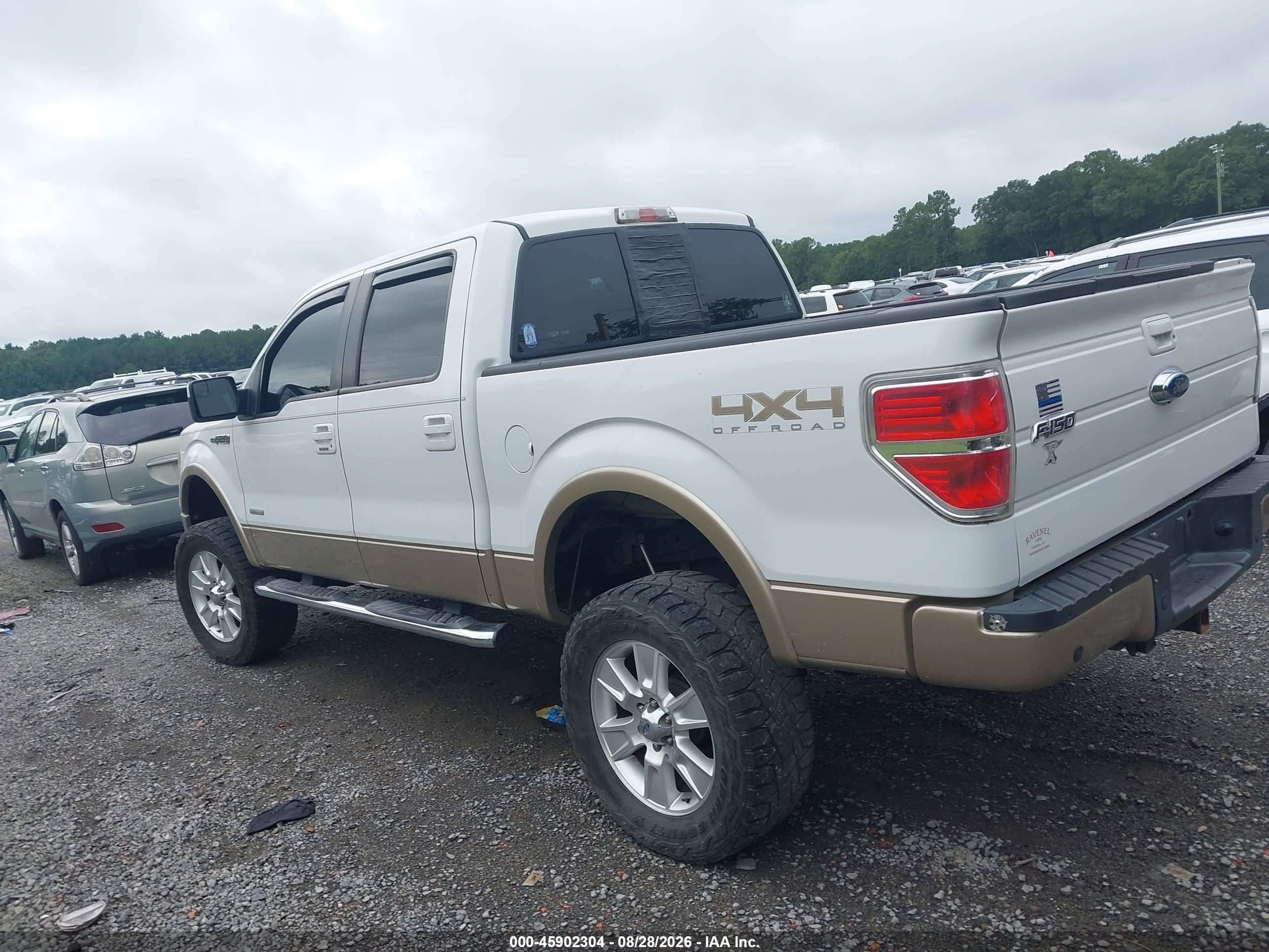 2013 Ford F-150 Lariat White vin: 1FTFW1ET5DFA71487