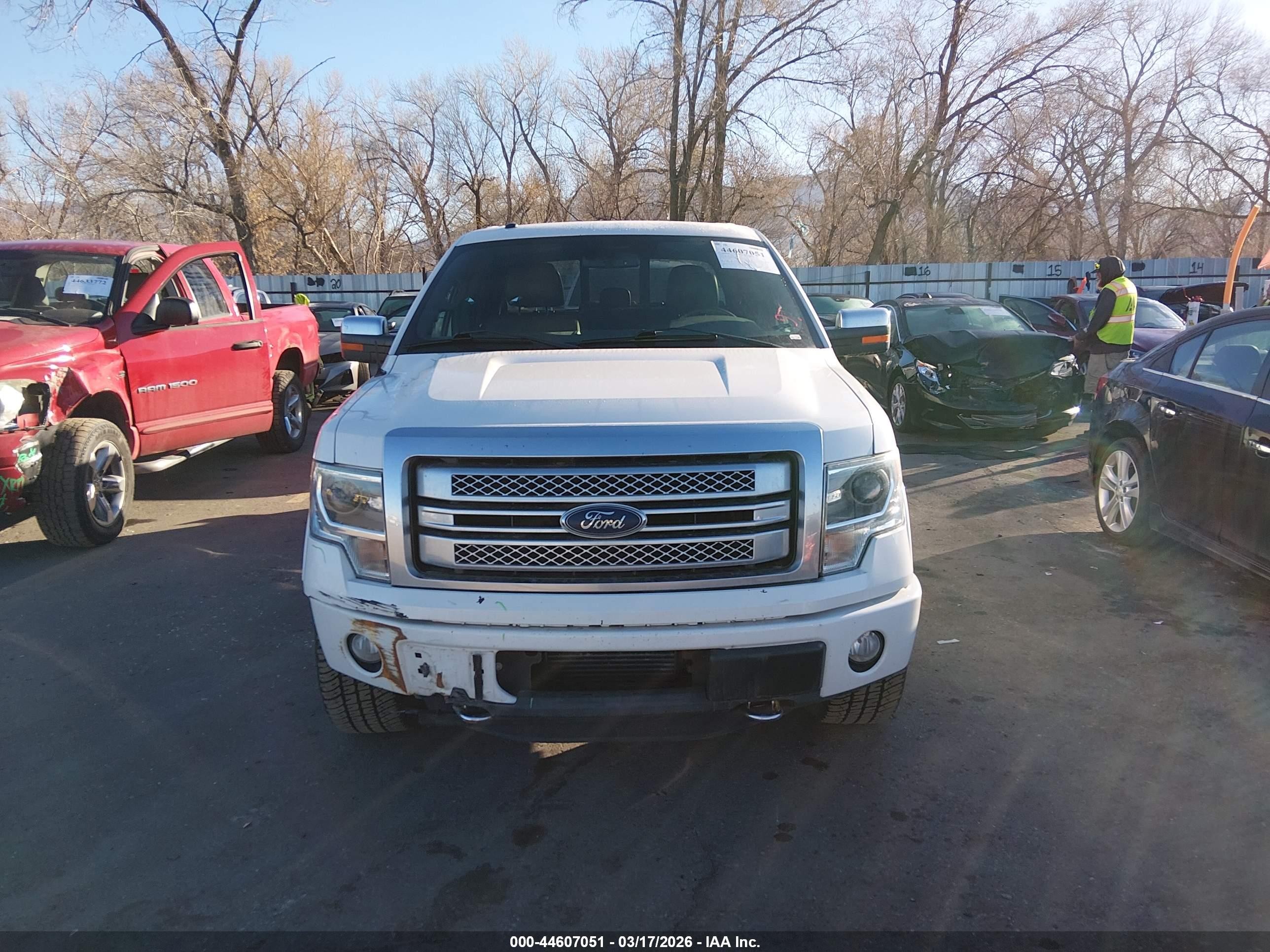 2013 Ford F-150 Platinum White vin: 1FTFW1ET5DFA86040
