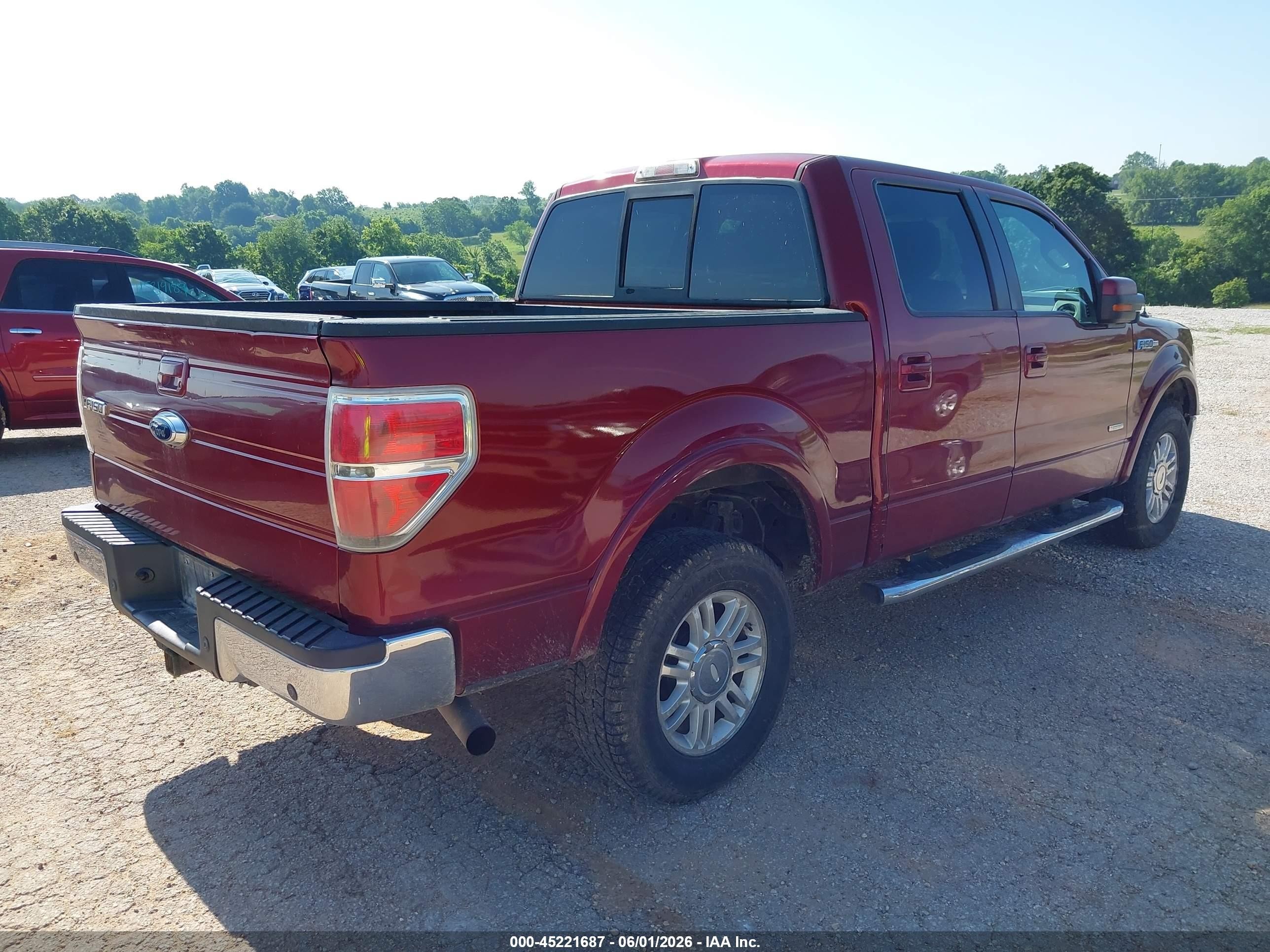 2013 Ford F-150 Lariat Red vin: 1FTFW1ET5DFD82840