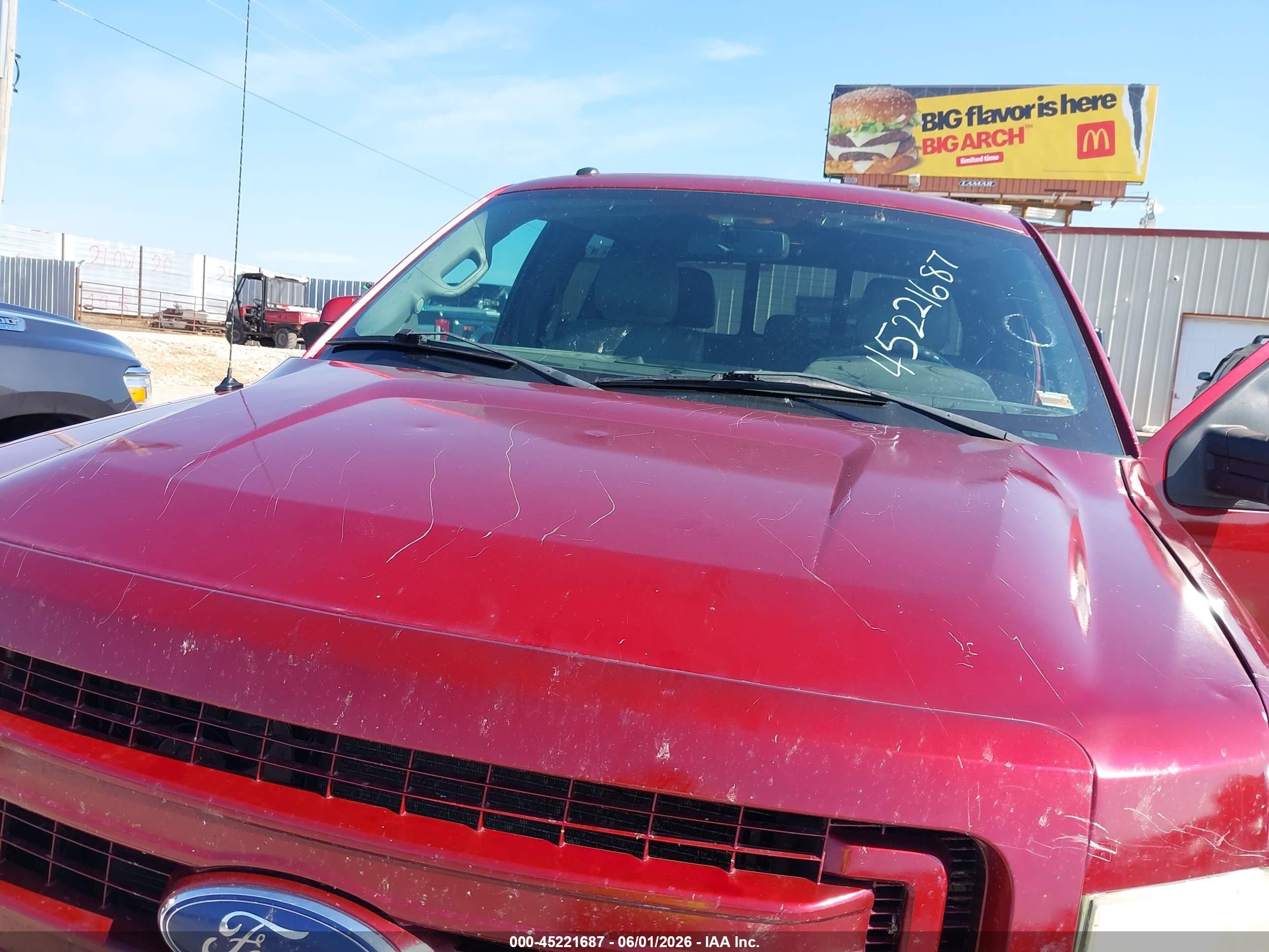 2013 Ford F-150 Lariat Red vin: 1FTFW1ET5DFD82840