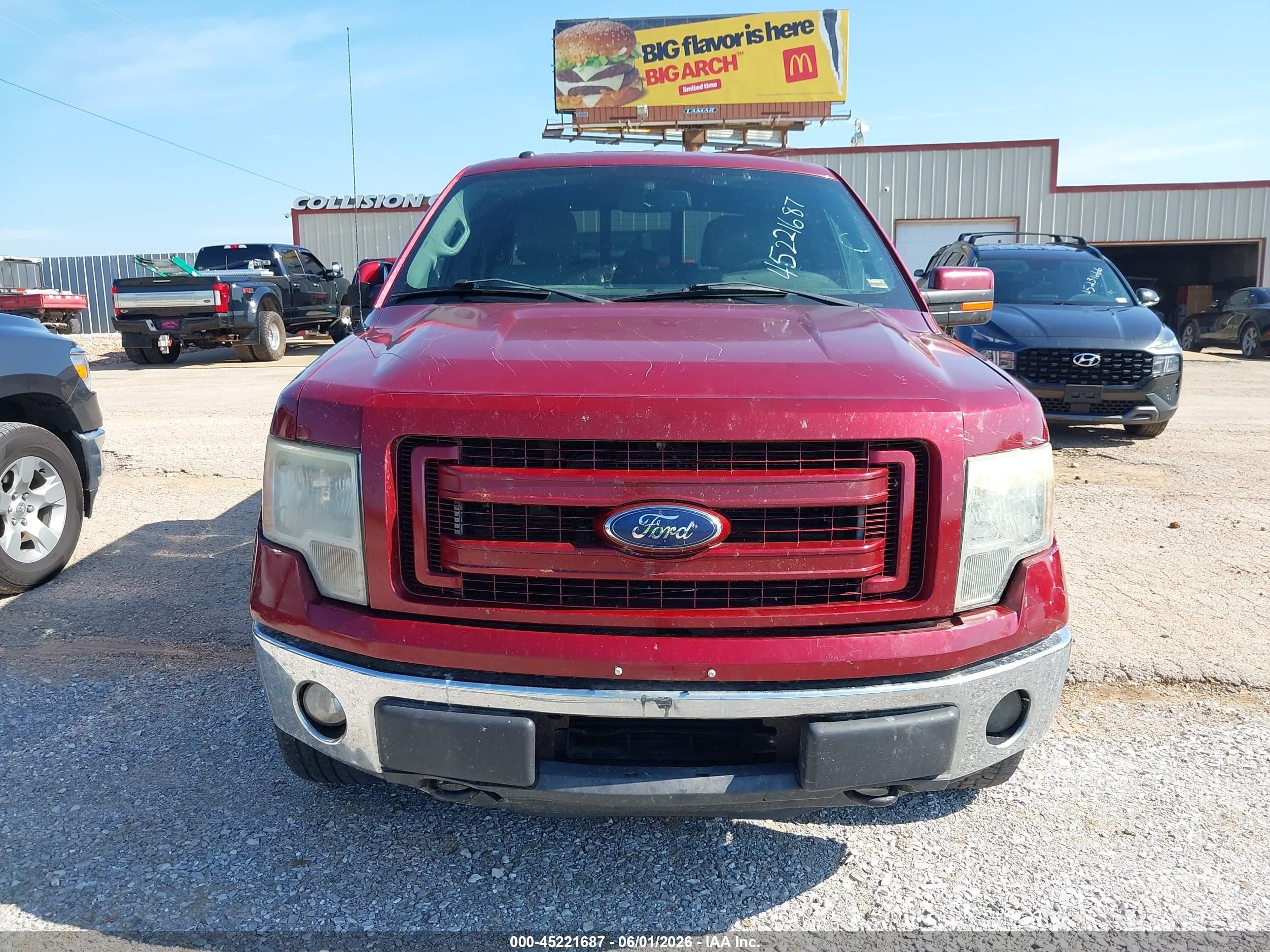 2013 Ford F-150 Lariat Red vin: 1FTFW1ET5DFD82840