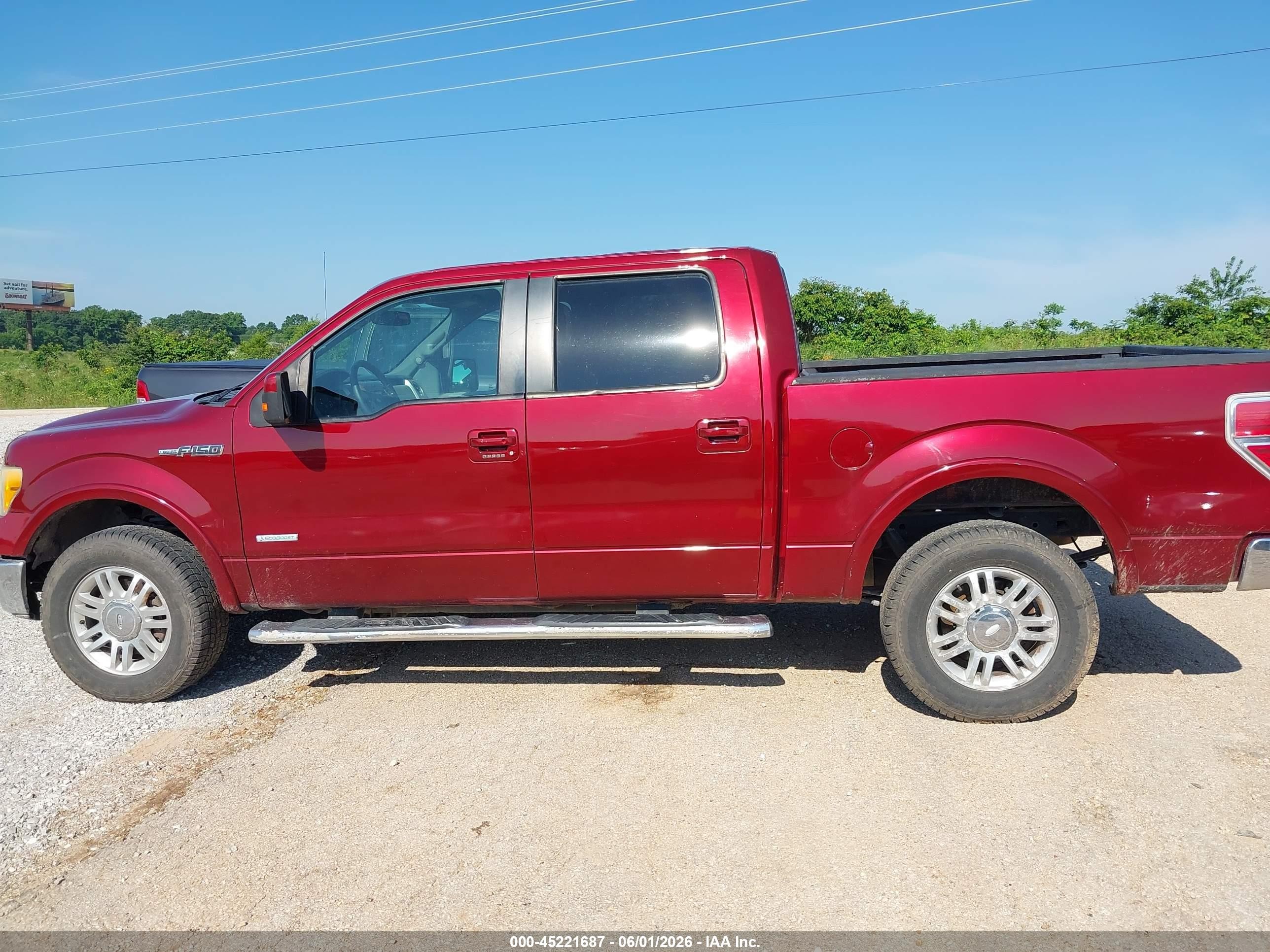 2013 Ford F-150 Lariat Red vin: 1FTFW1ET5DFD82840