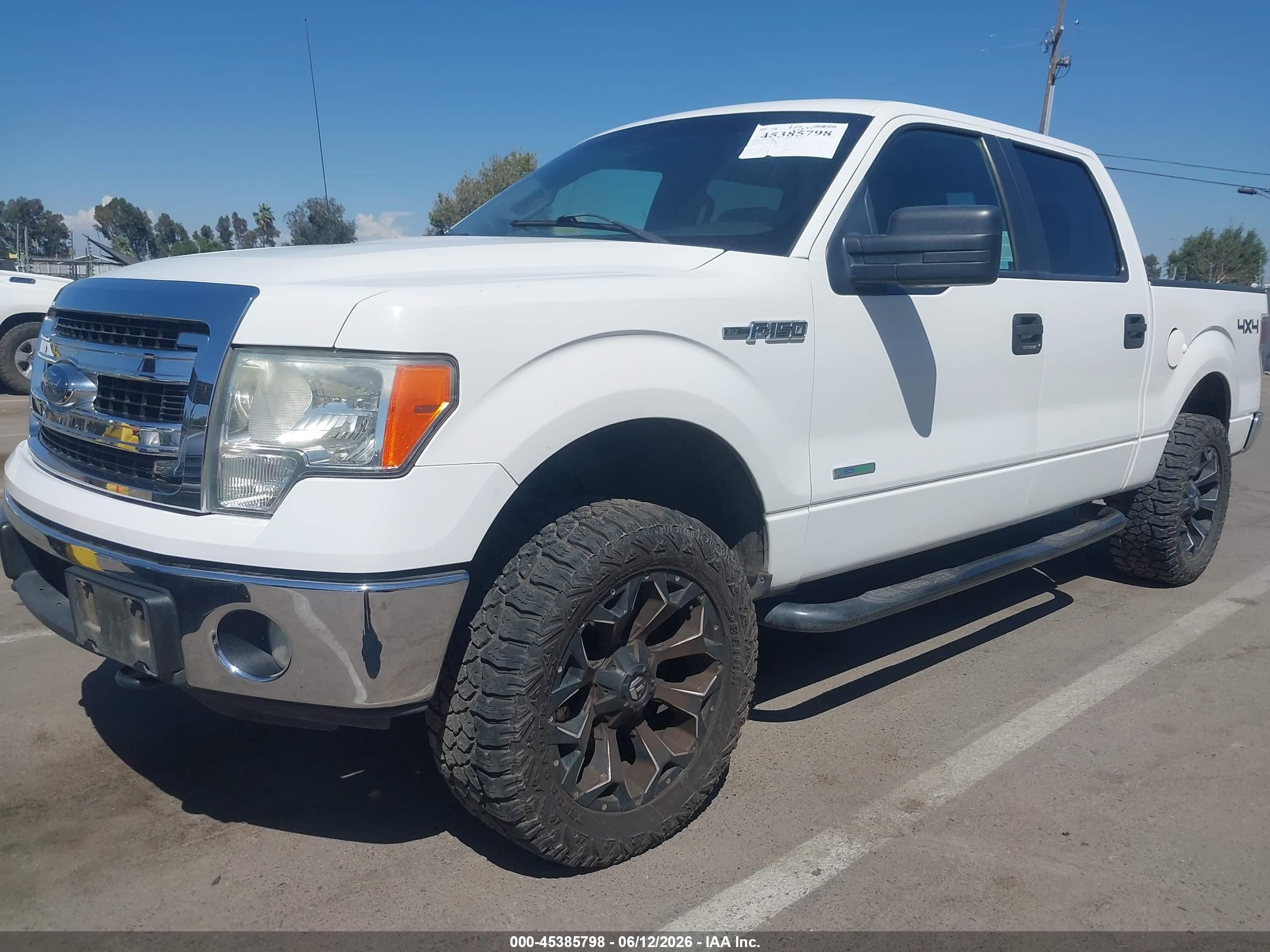 2013 Ford F-150 Xlt White vin: 1FTFW1ET5DKF81085