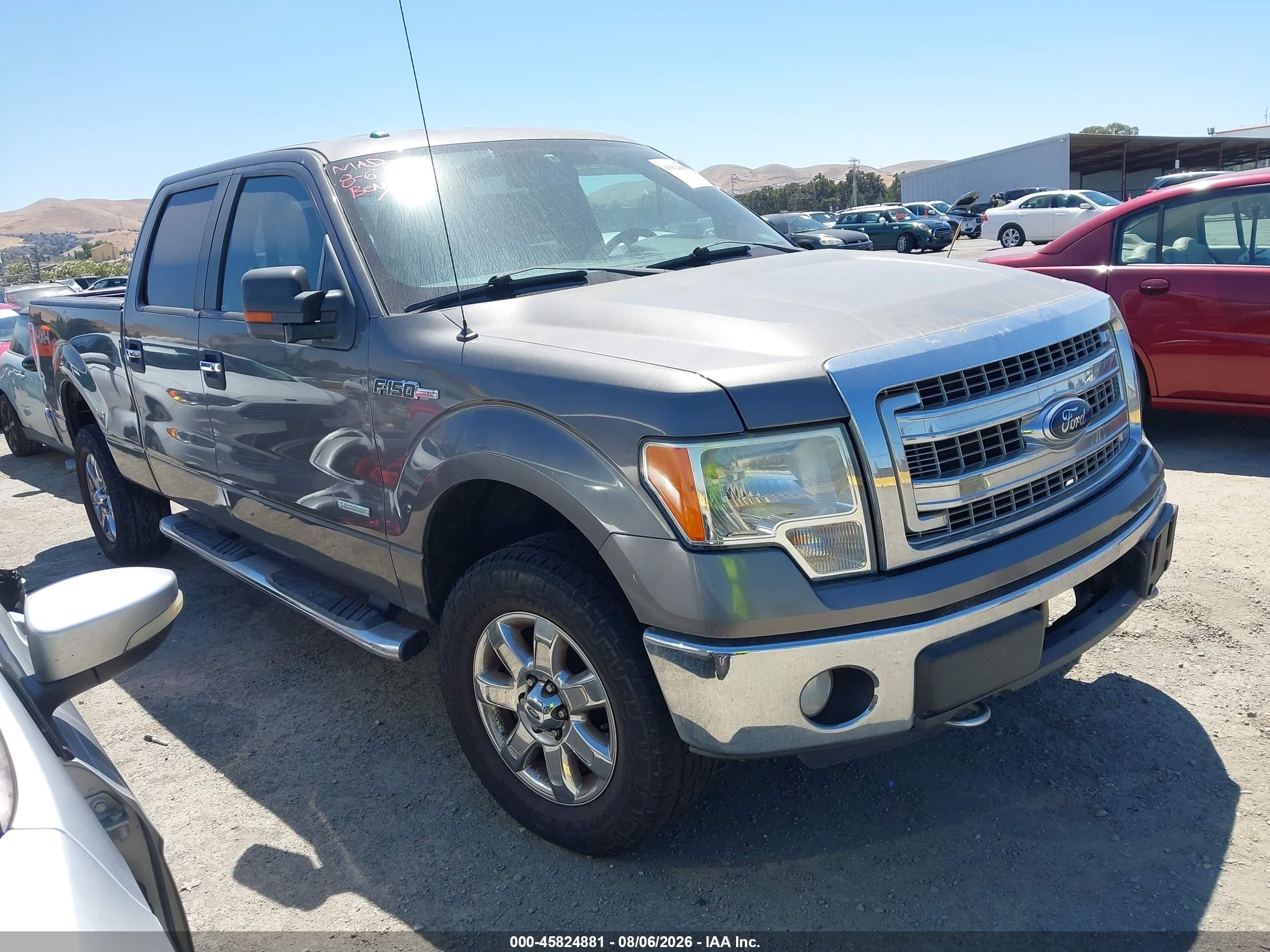 2013 Ford F-150 Xlt Gray vin: 1FTFW1ET5DKG11458