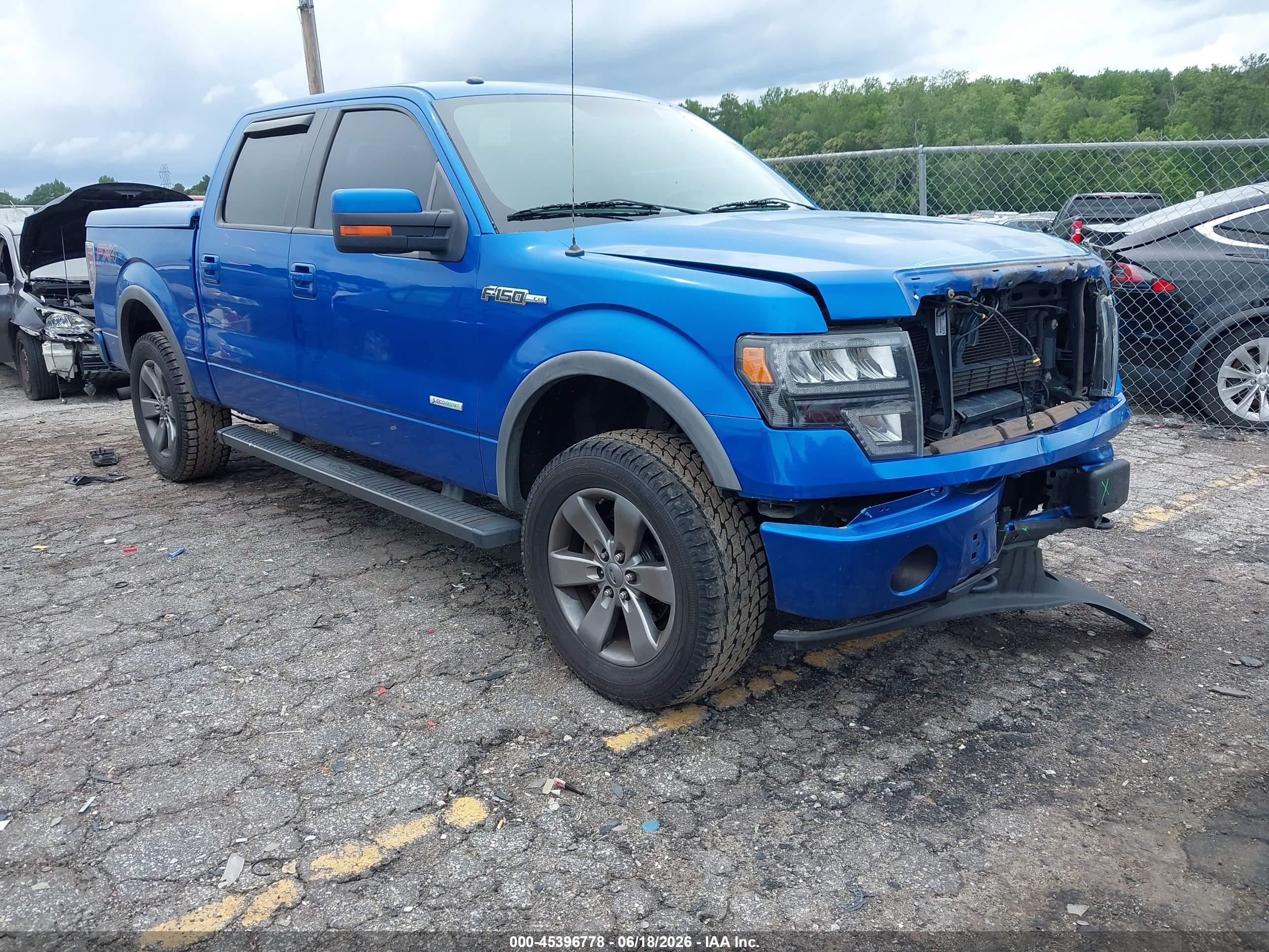 2014 Ford F-150 Fx4 Blue vin: 1FTFW1ET5EFA86346
