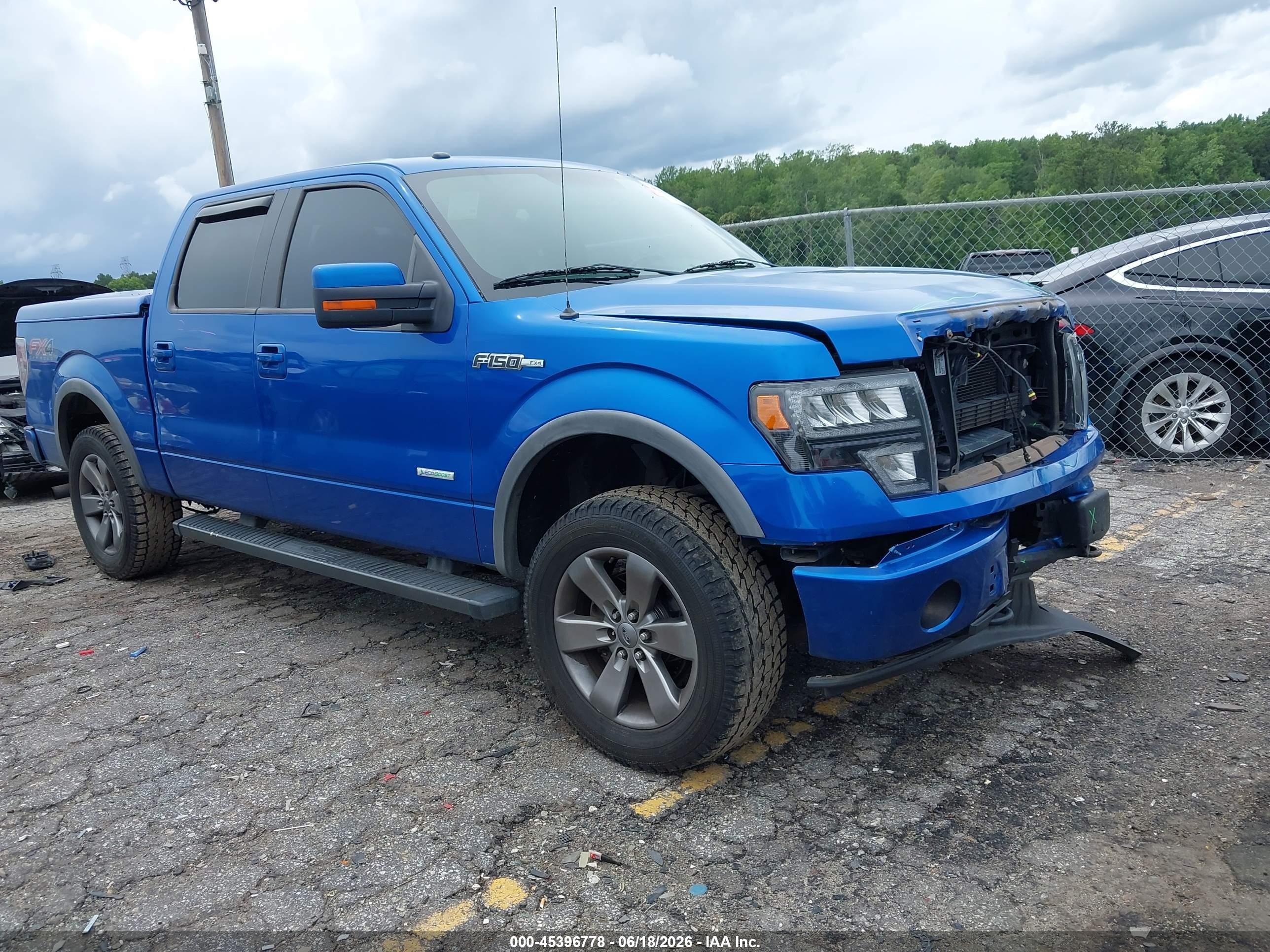 2014 Ford F-150 Fx4 Blue vin: 1FTFW1ET5EFA86346
