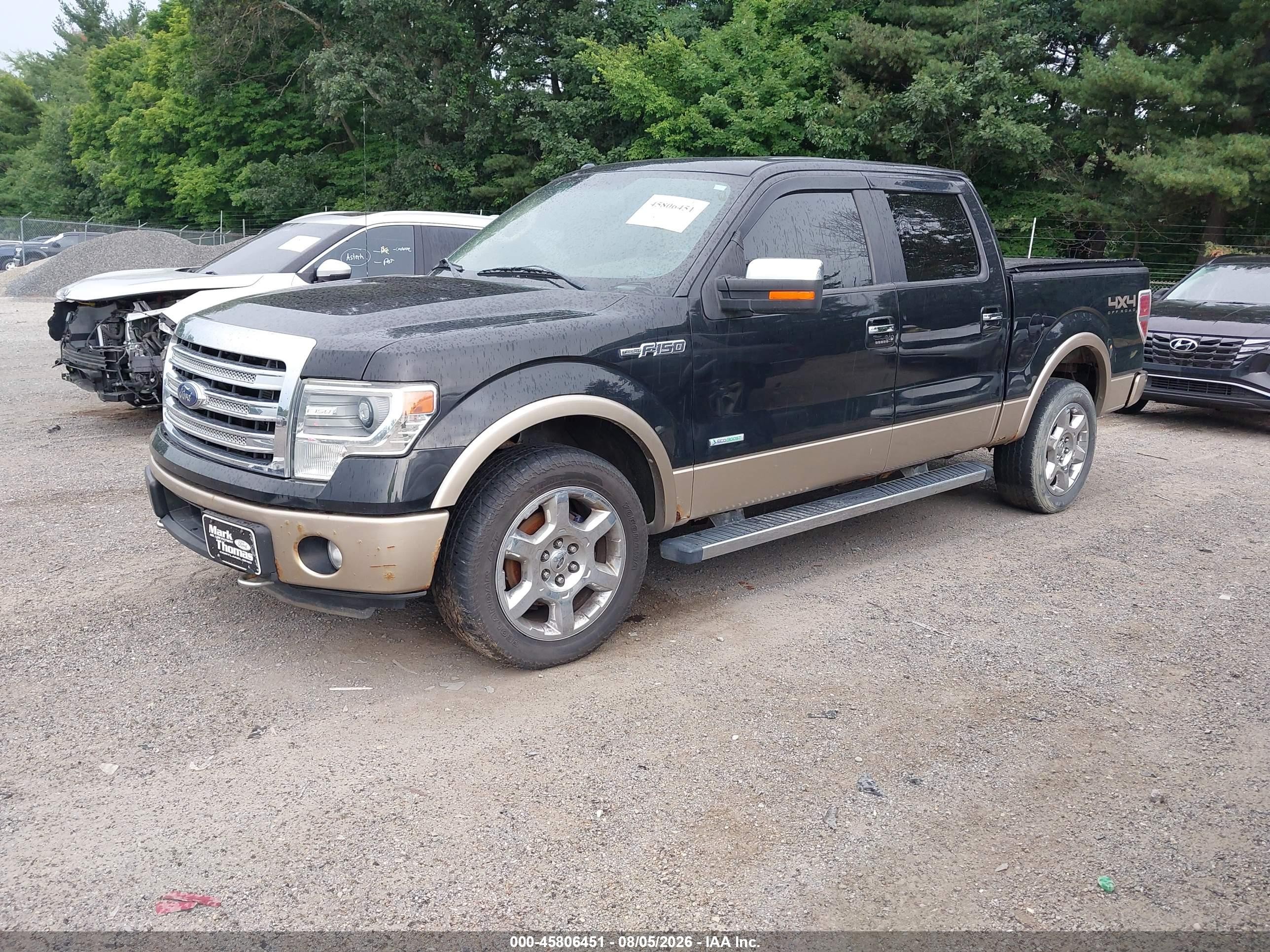 2014 Ford F-150 Lariat Blue vin: 1FTFW1ET5EFB44990