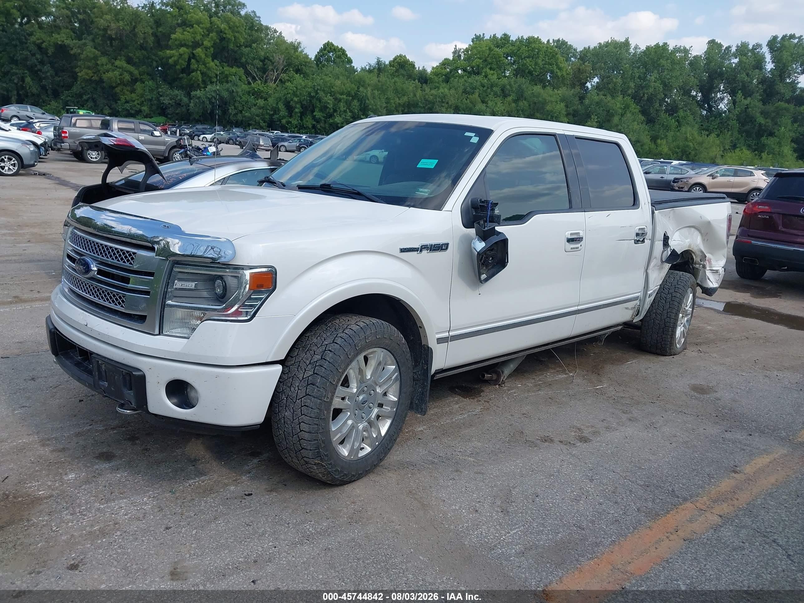 2014 Ford F-150 Platinum White vin: 1FTFW1ET5EFB60736