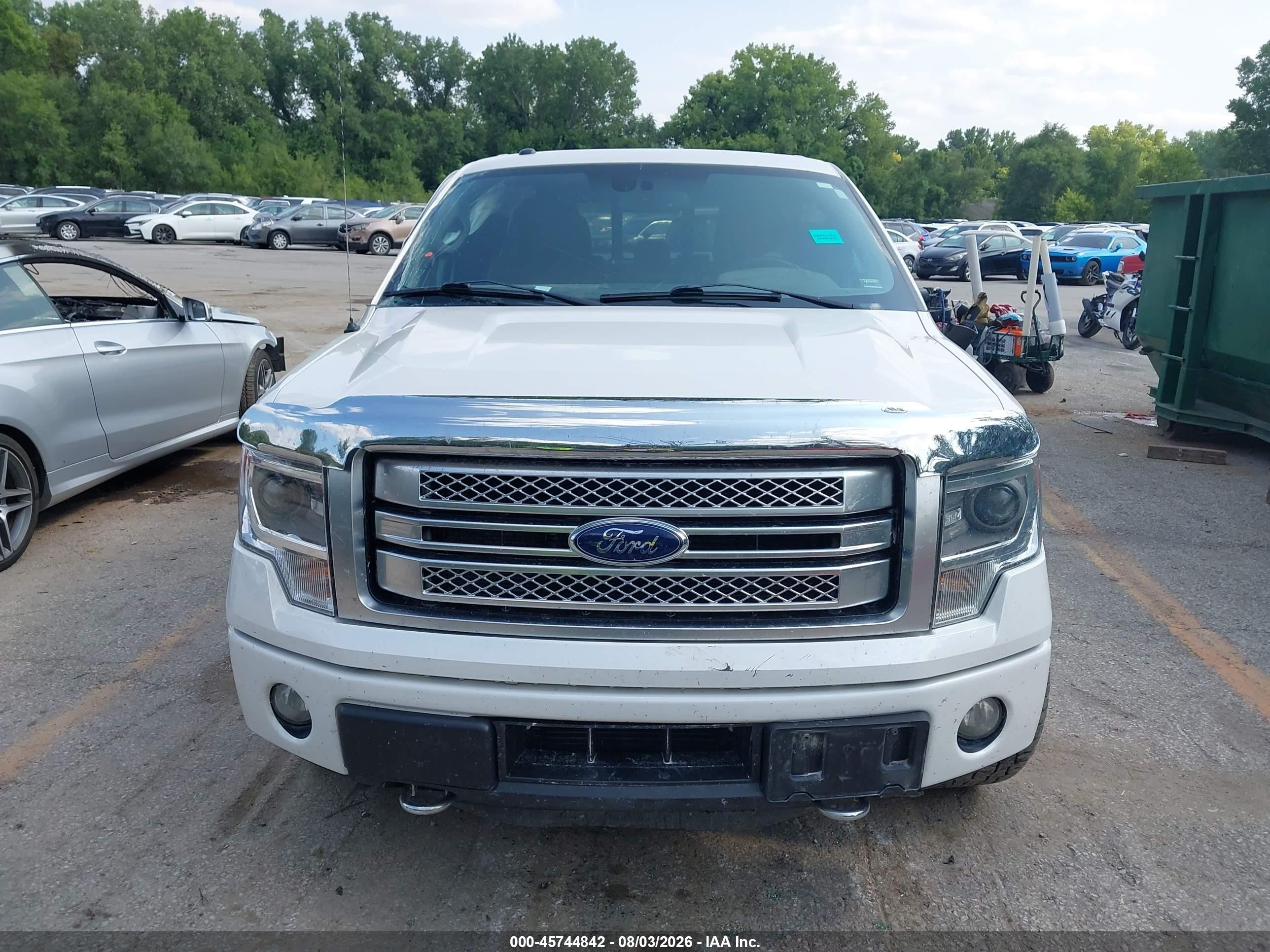 2014 Ford F-150 Platinum White vin: 1FTFW1ET5EFB60736