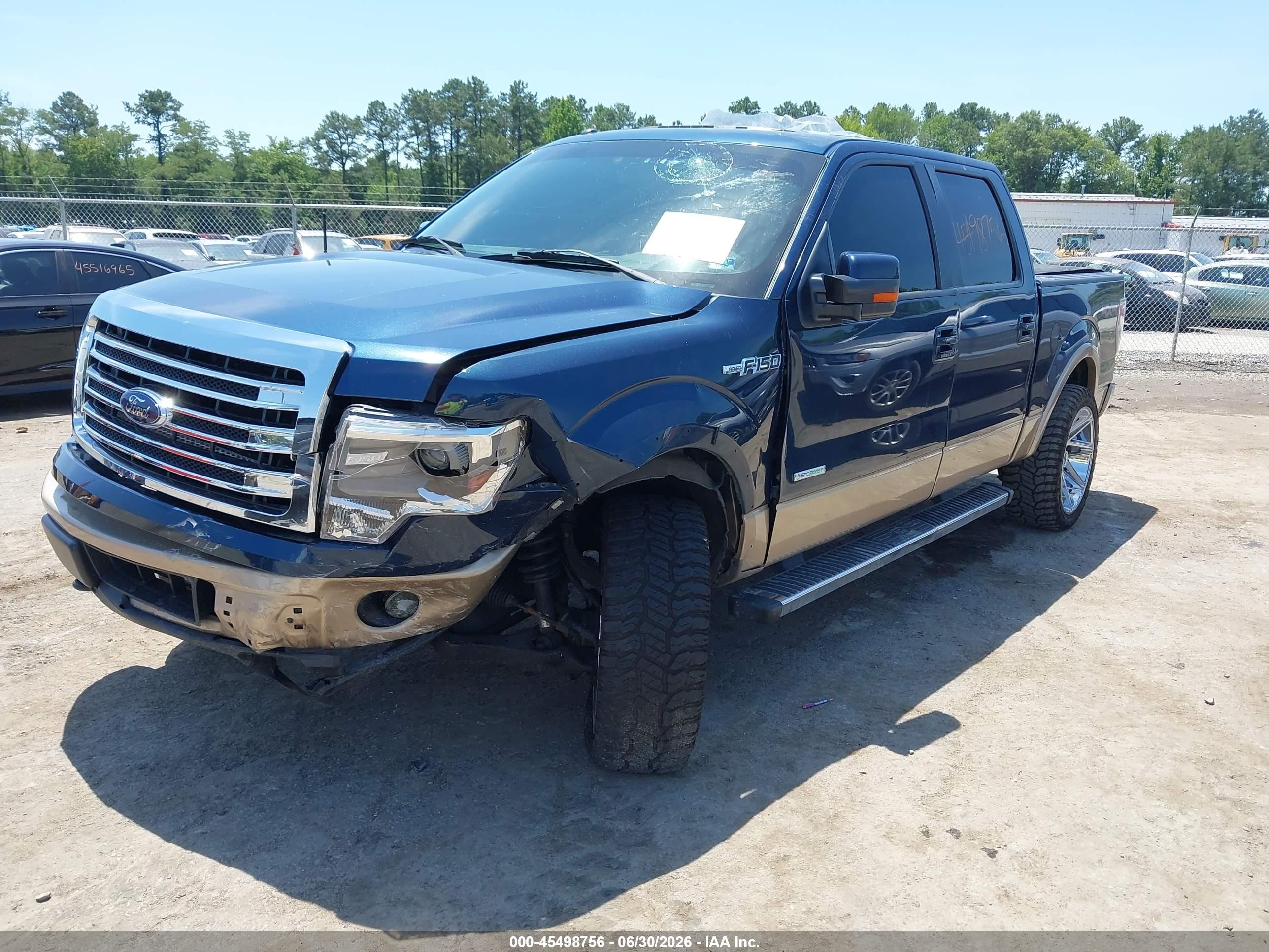 2014 Ford F-150 Lariat Blue vin: 1FTFW1ET5EFB82347