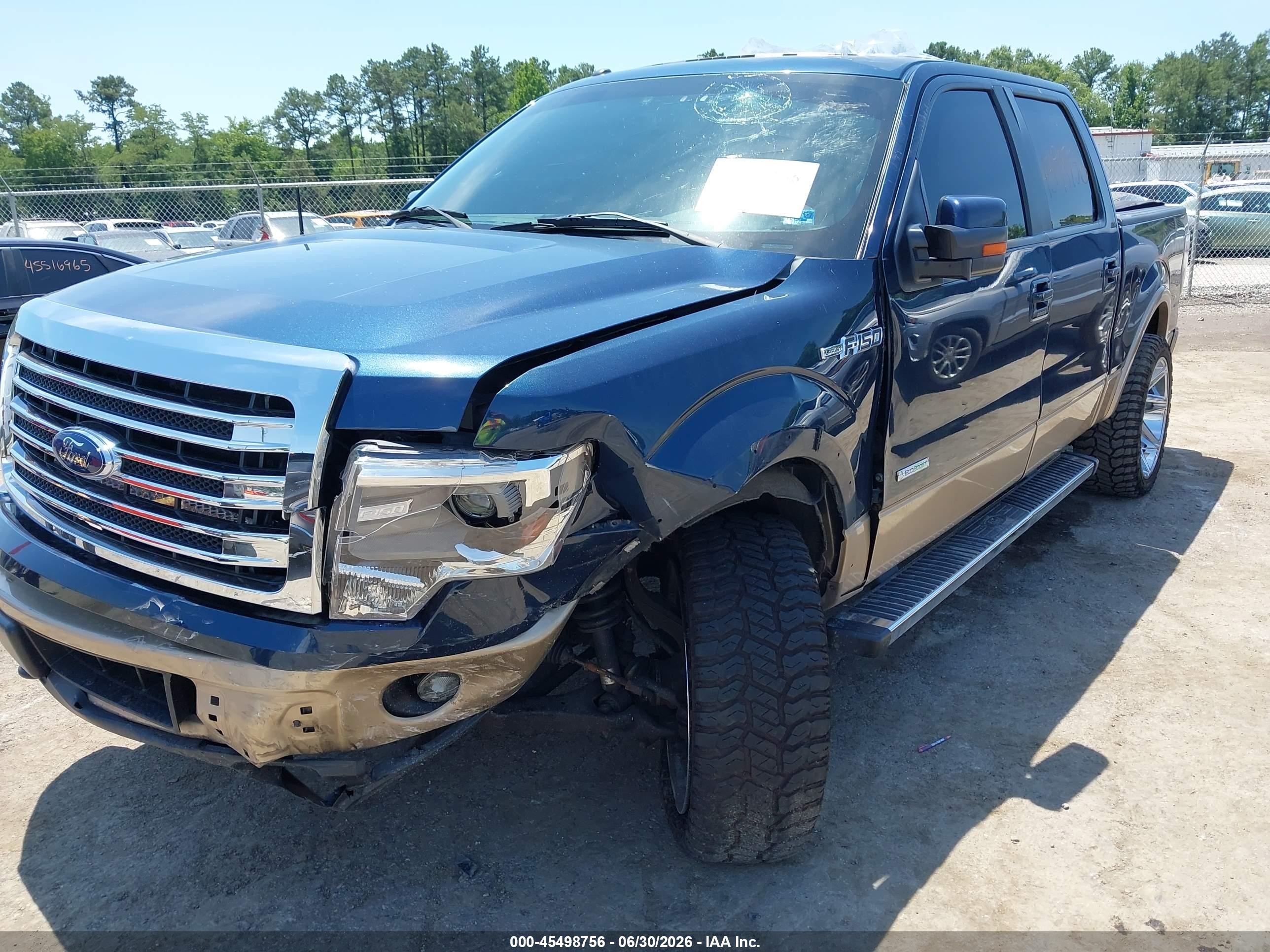 2014 Ford F-150 Lariat Blue vin: 1FTFW1ET5EFB82347
