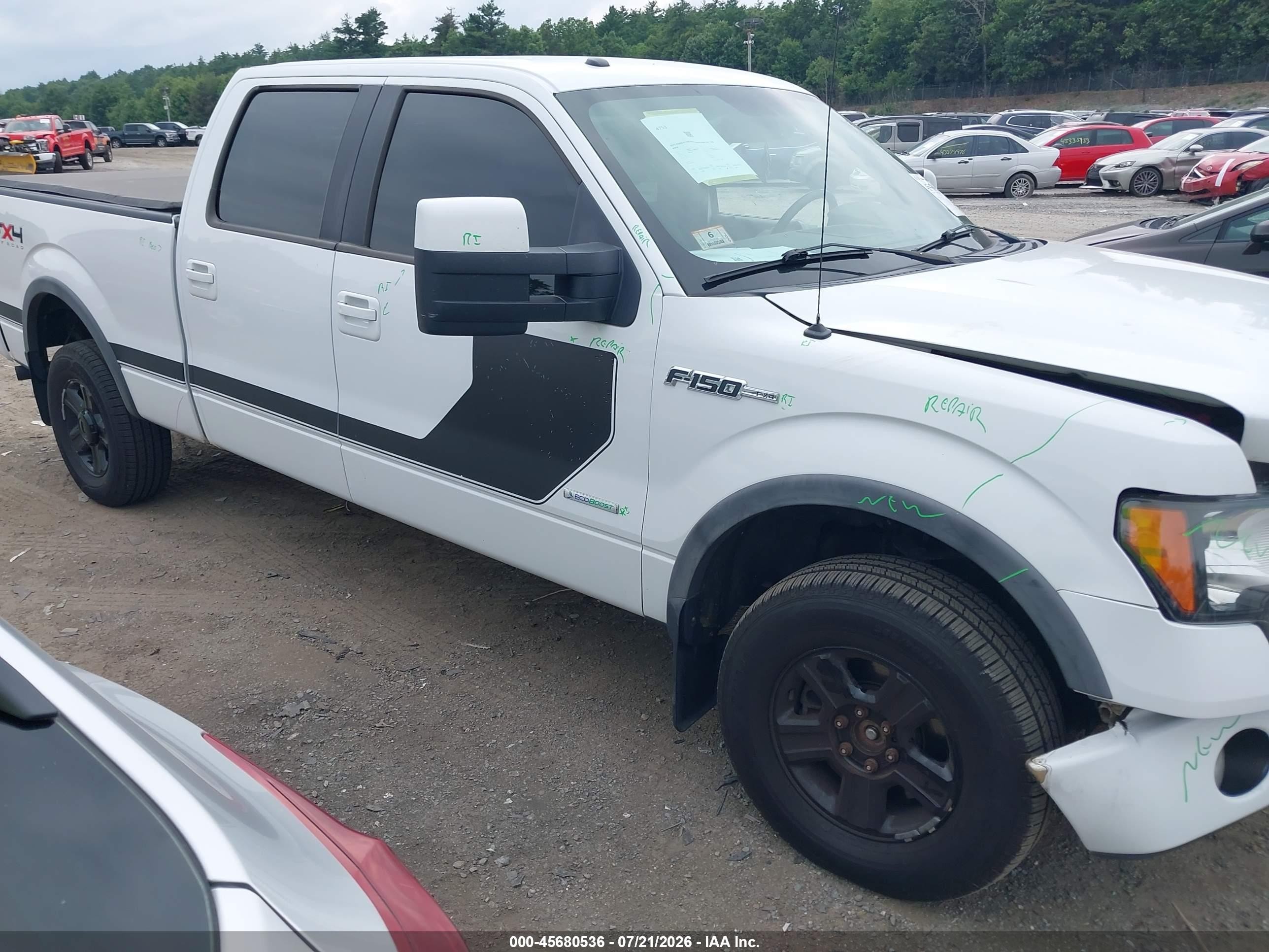 2011 Ford F-150 Fx4 White vin: 1FTFW1ET6BFC14864
