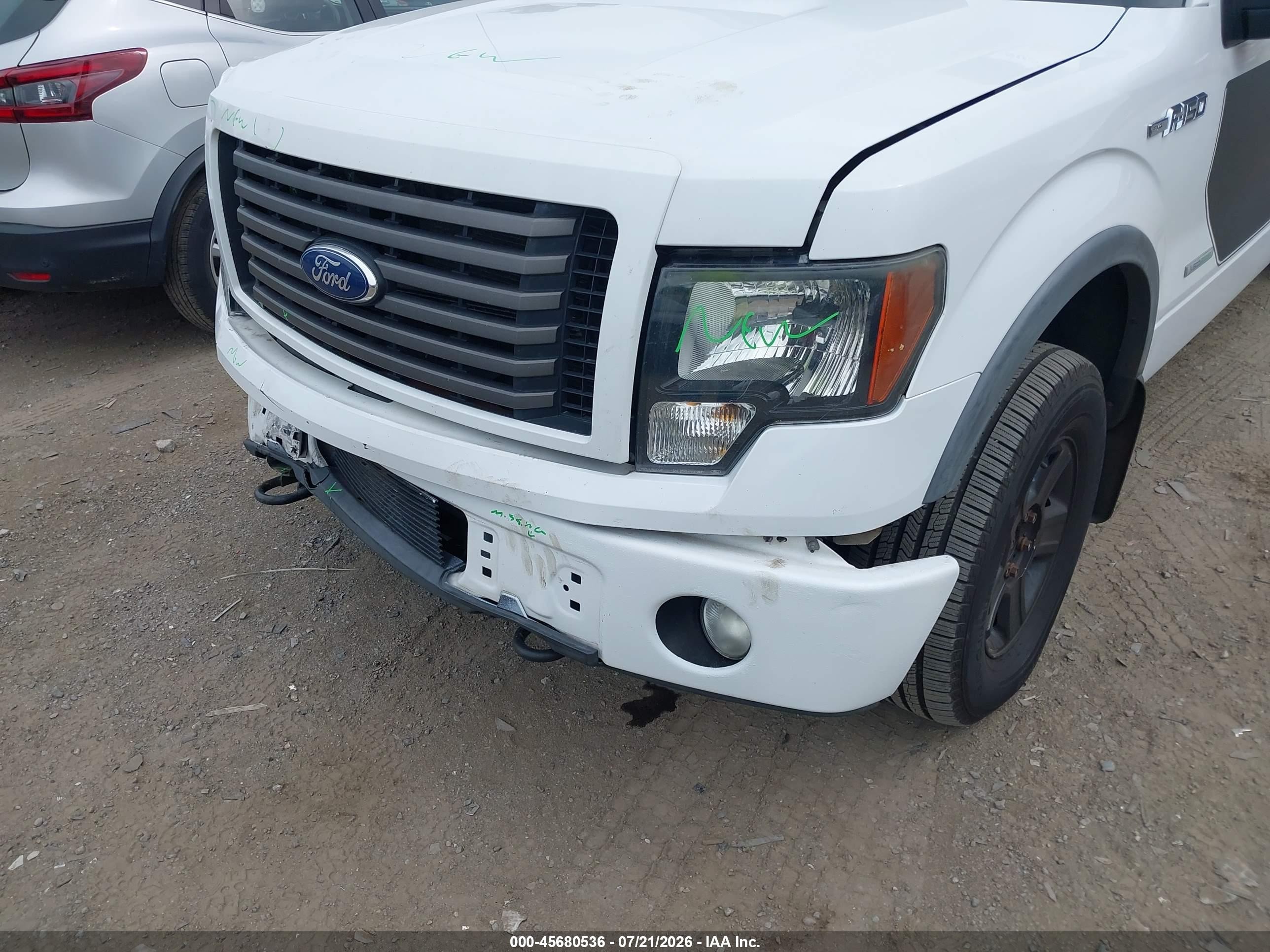 2011 Ford F-150 Fx4 White vin: 1FTFW1ET6BFC14864