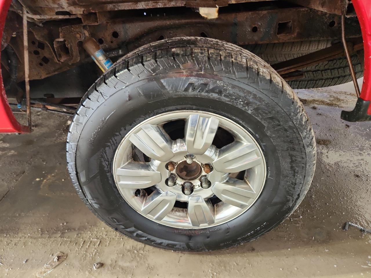 2011 Ford F150 Supercrew Burgundy vin: 1FTFW1ET6BFC69010 Damage: Left Rear Wheel, Curb Rash, > 12 Inches