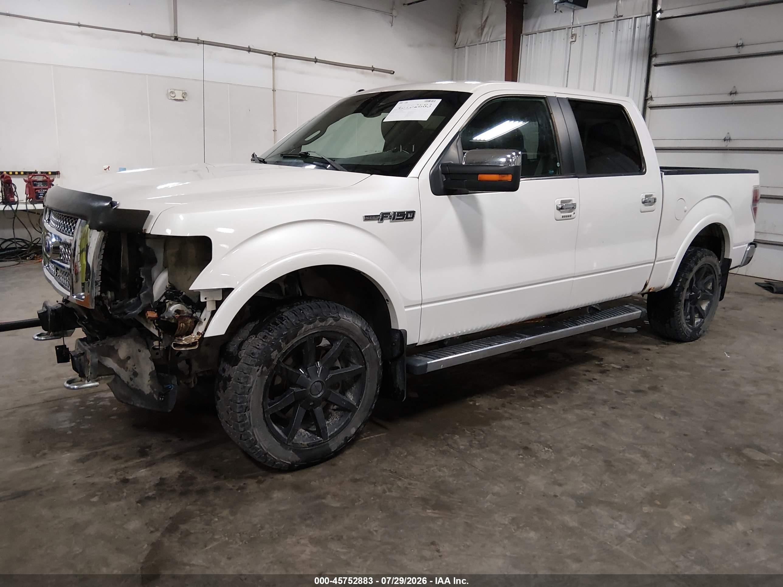 2011 Ford F-150 Lariat White vin: 1FTFW1ET6BFD12275