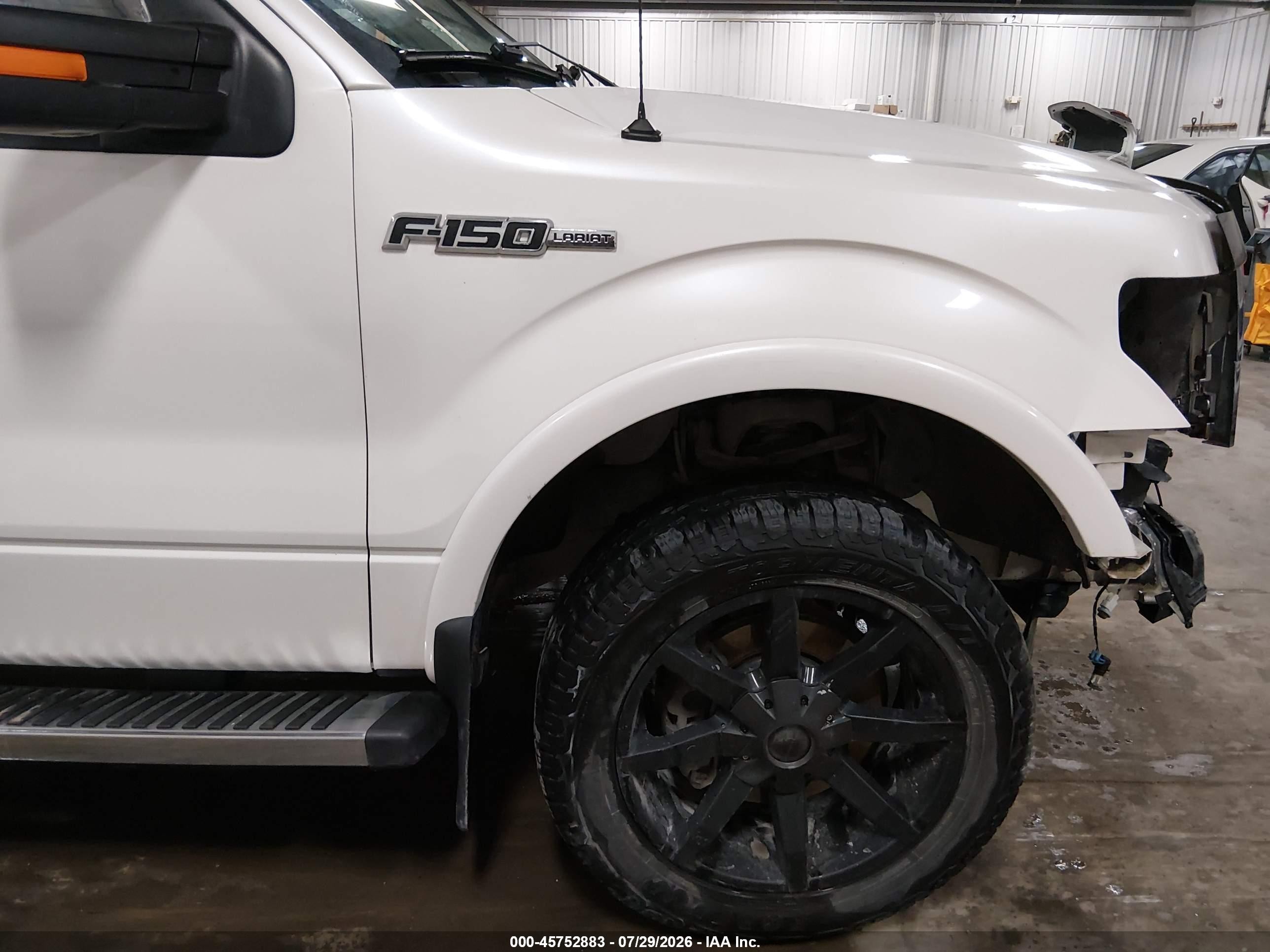 2011 Ford F-150 Lariat White vin: 1FTFW1ET6BFD12275