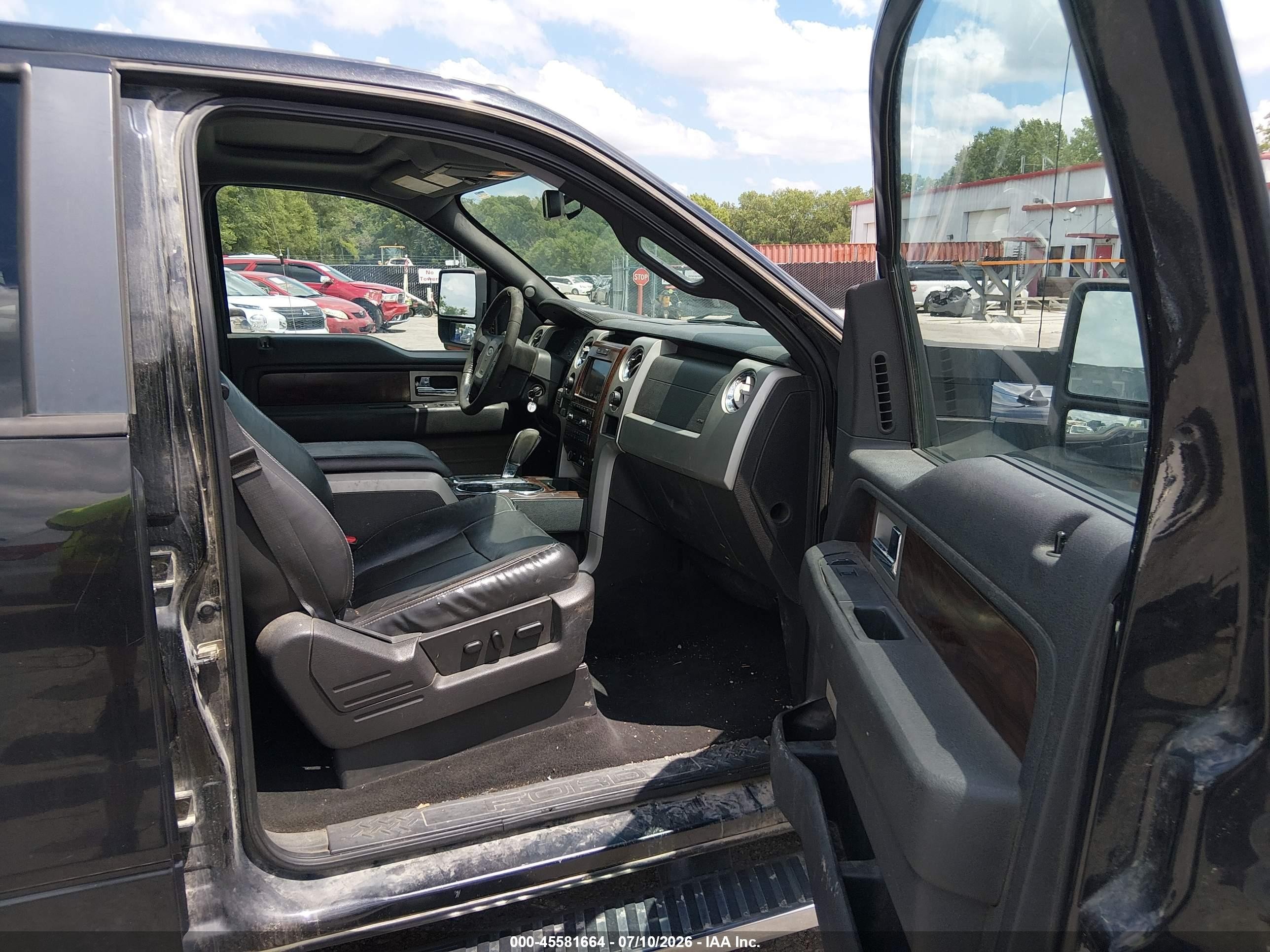 2012 Ford F-150 Lariat Black vin: 1FTFW1ET6CFA20479