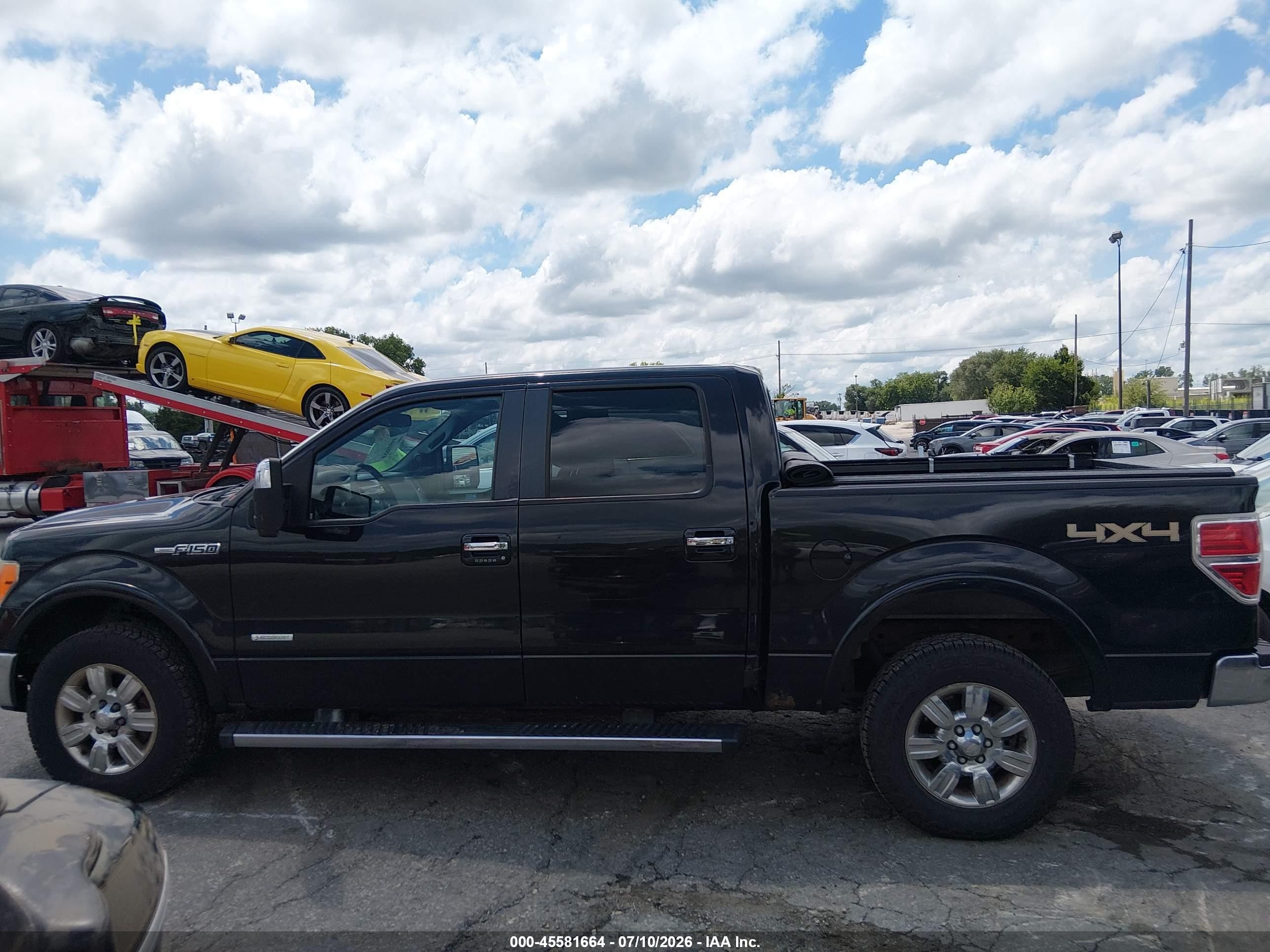 2012 Ford F-150 Lariat Black vin: 1FTFW1ET6CFA20479