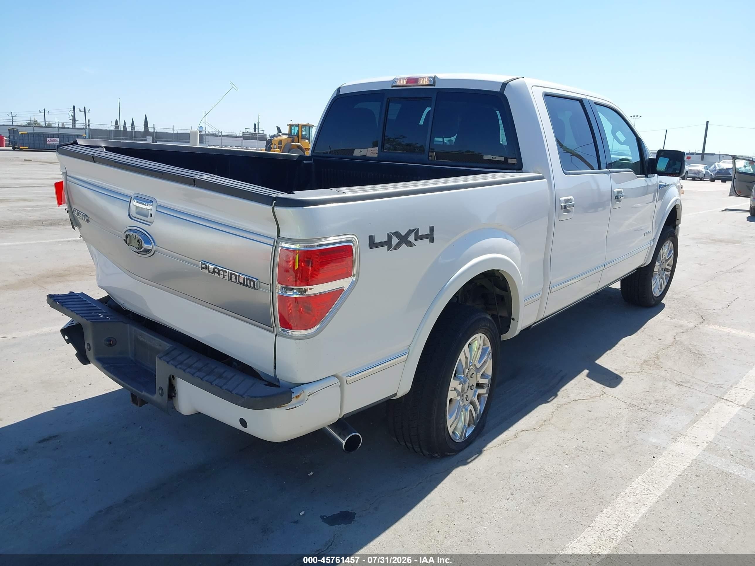 2012 Ford F-150 Platinum White vin: 1FTFW1ET6CFA88409