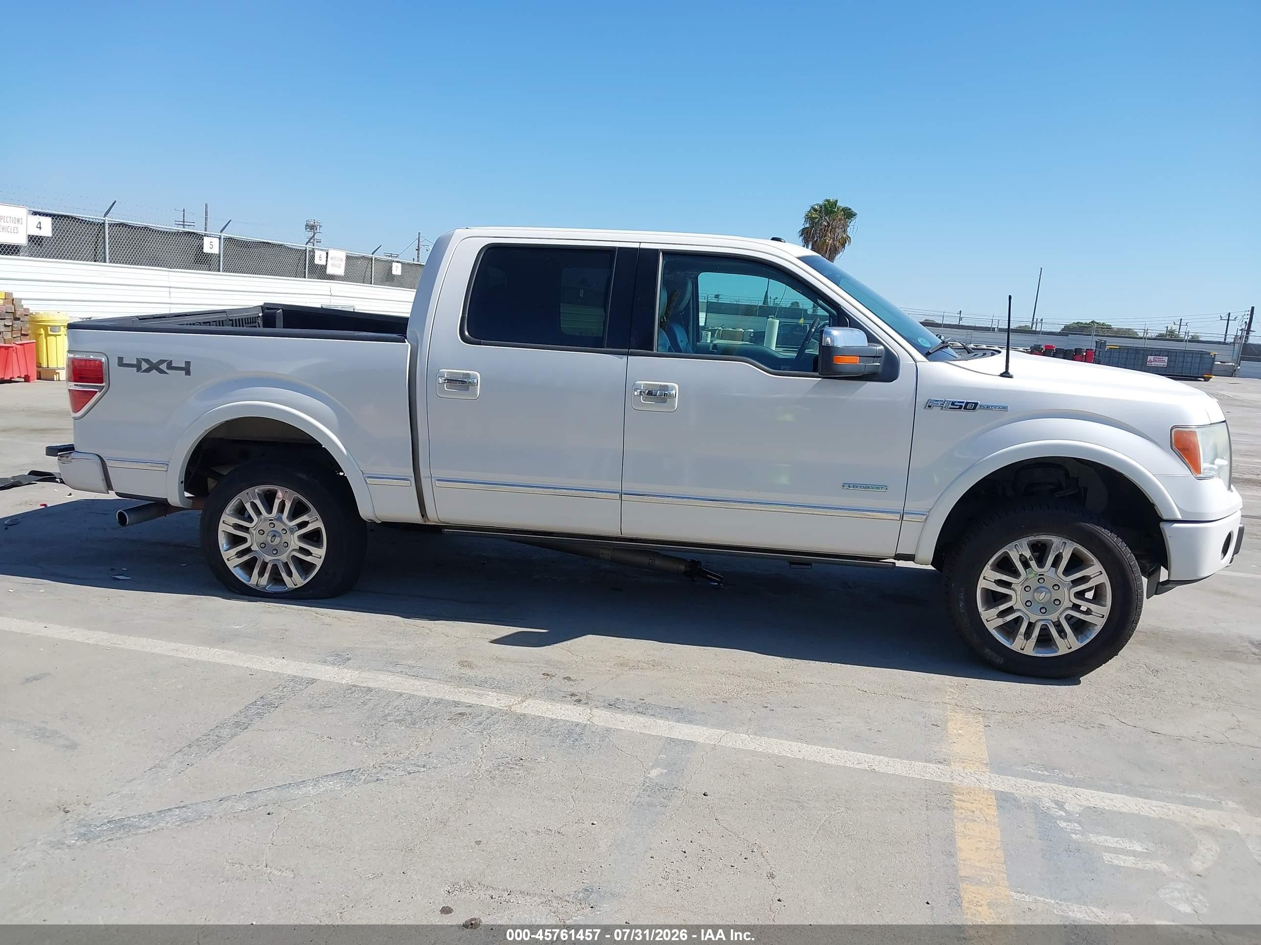2012 Ford F-150 Platinum White vin: 1FTFW1ET6CFA88409
