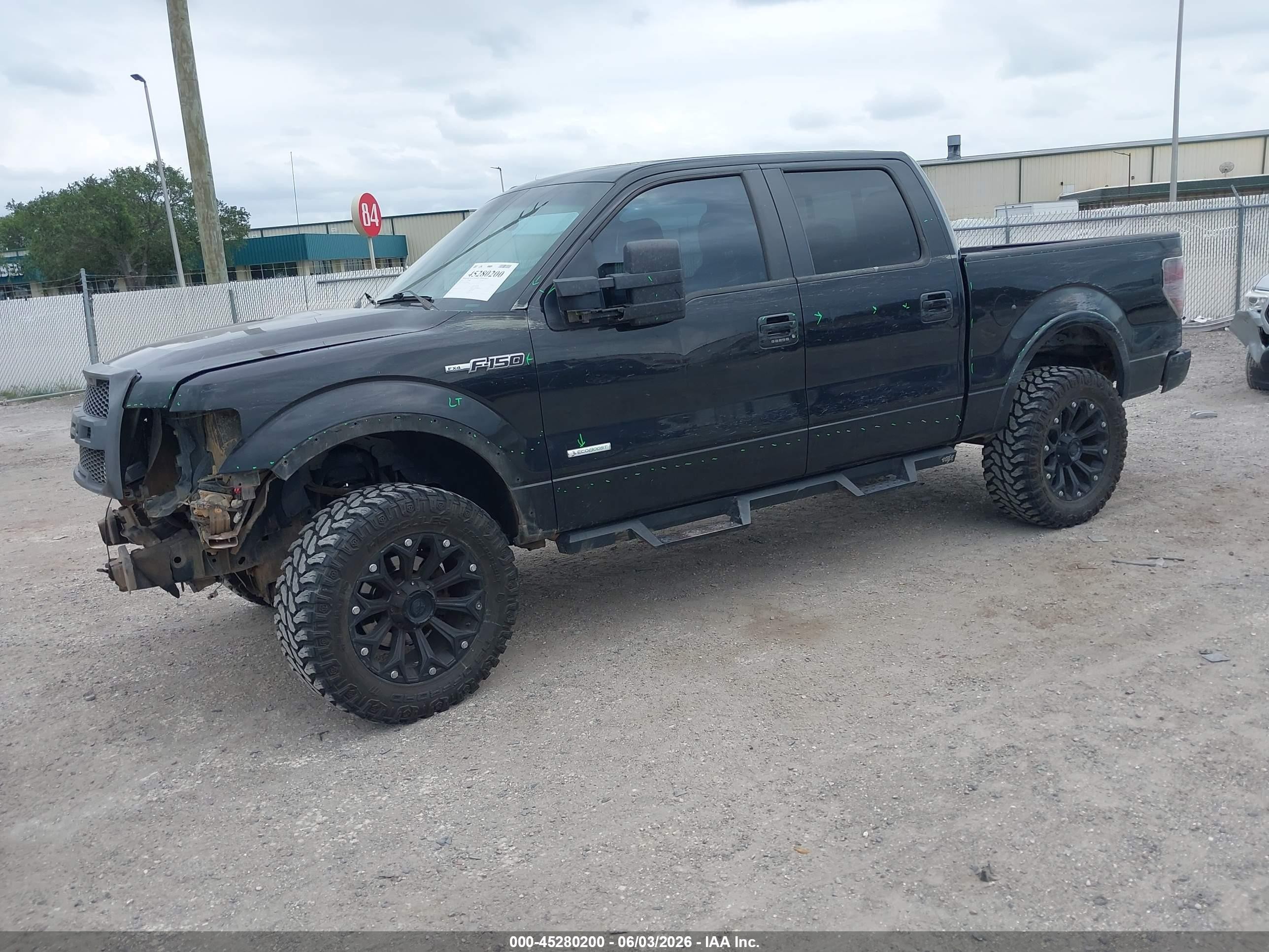 2012 Ford F-150 Fx4 Black vin: 1FTFW1ET6CFB28715
