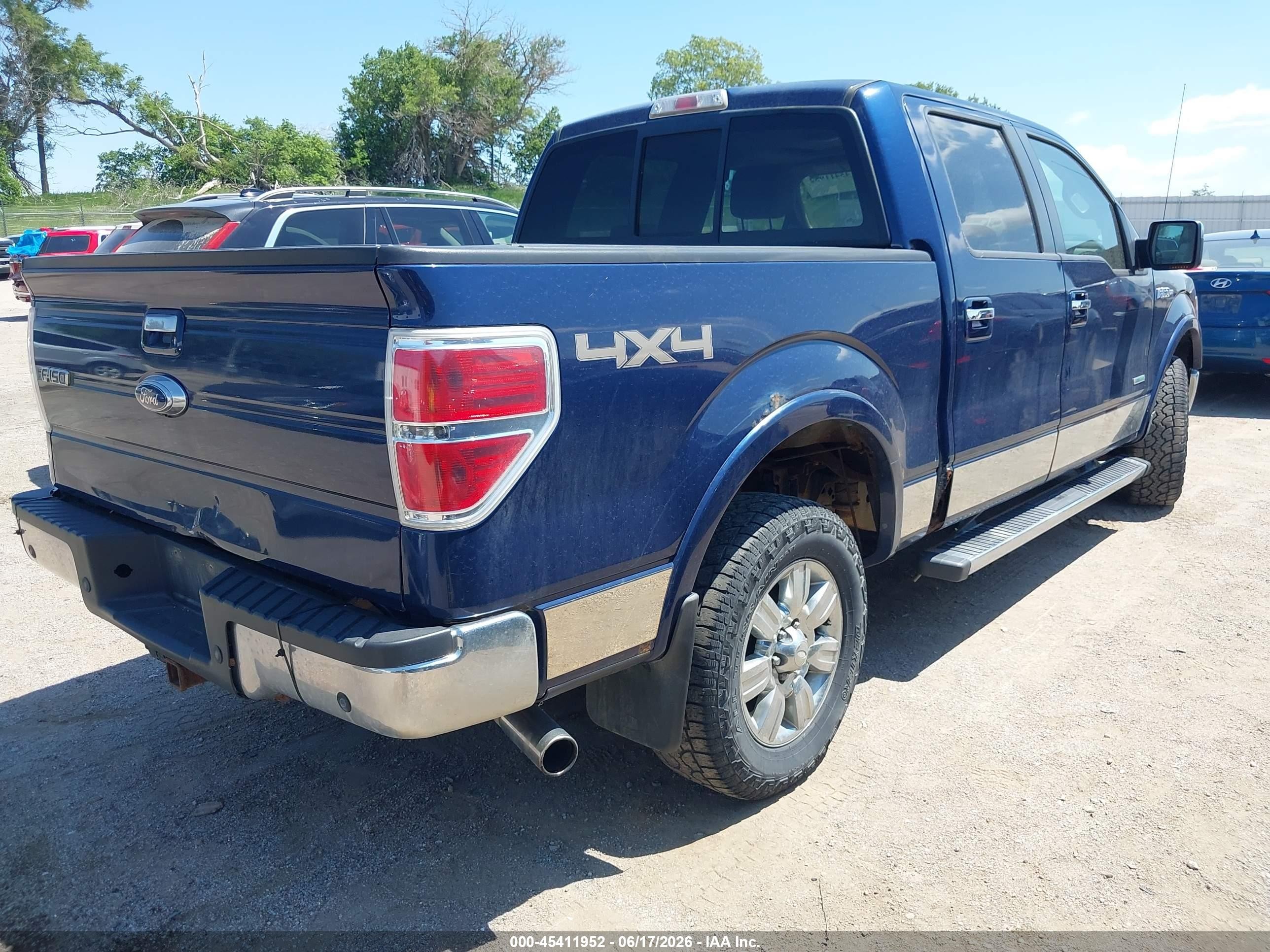 2012 Ford F-150 Fx4/king Ranch/lariat/platinum/xl/xlt Blue vin: 1FTFW1ET6CFC17796