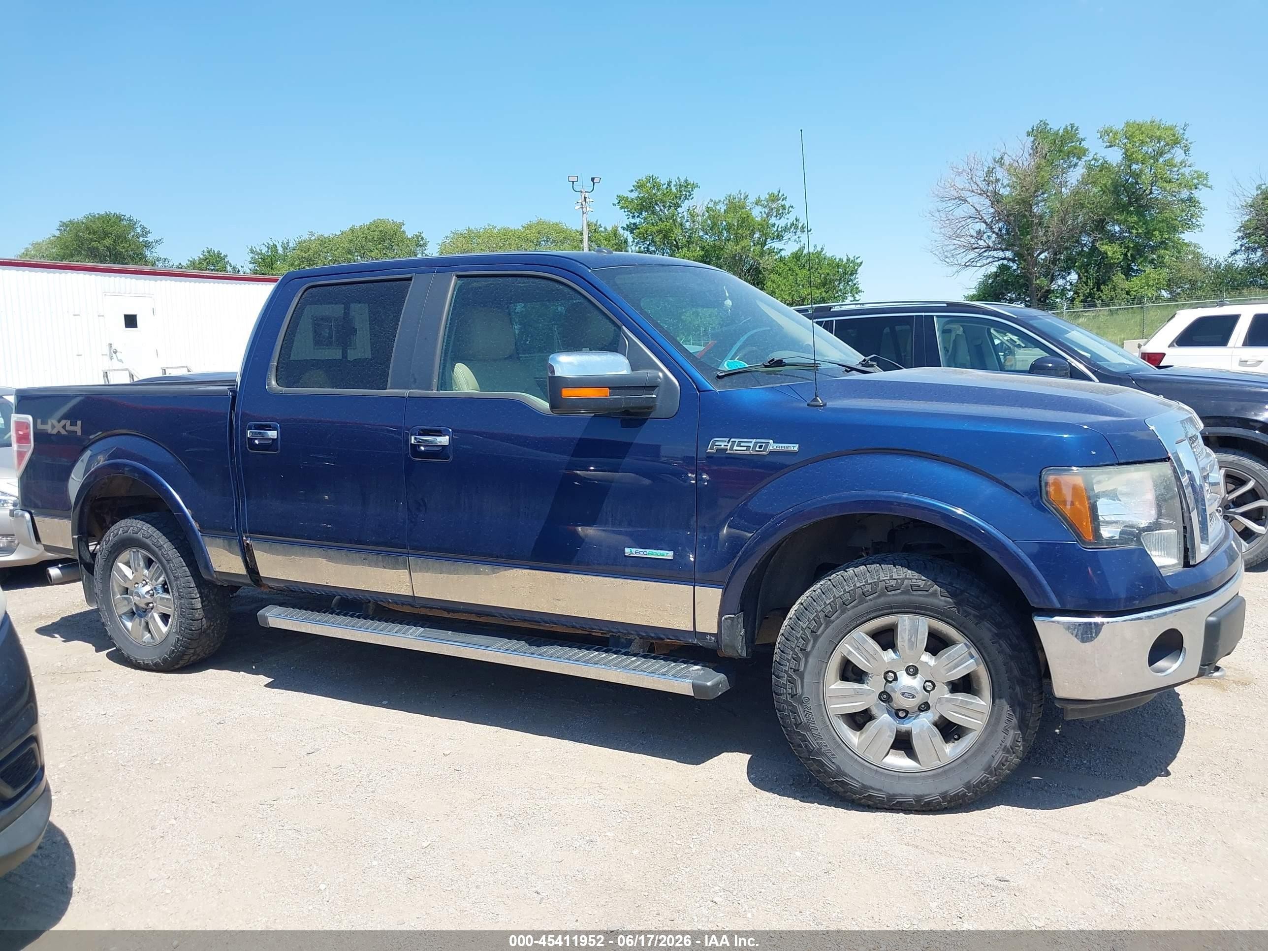 2012 Ford F-150 Fx4/king Ranch/lariat/platinum/xl/xlt Blue vin: 1FTFW1ET6CFC17796