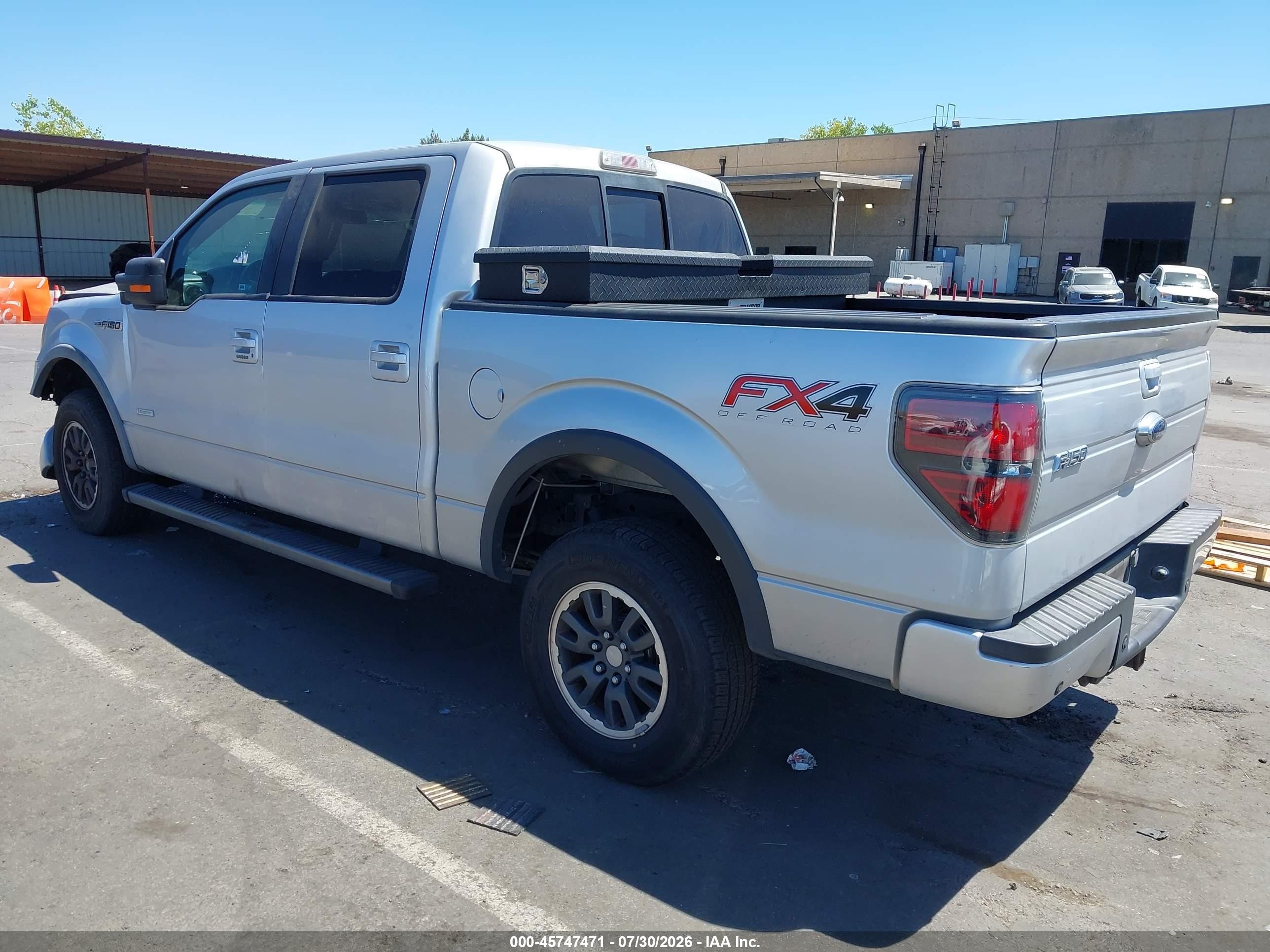 2012 Ford F-150 Fx4 Silver vin: 1FTFW1ET6CKD68953