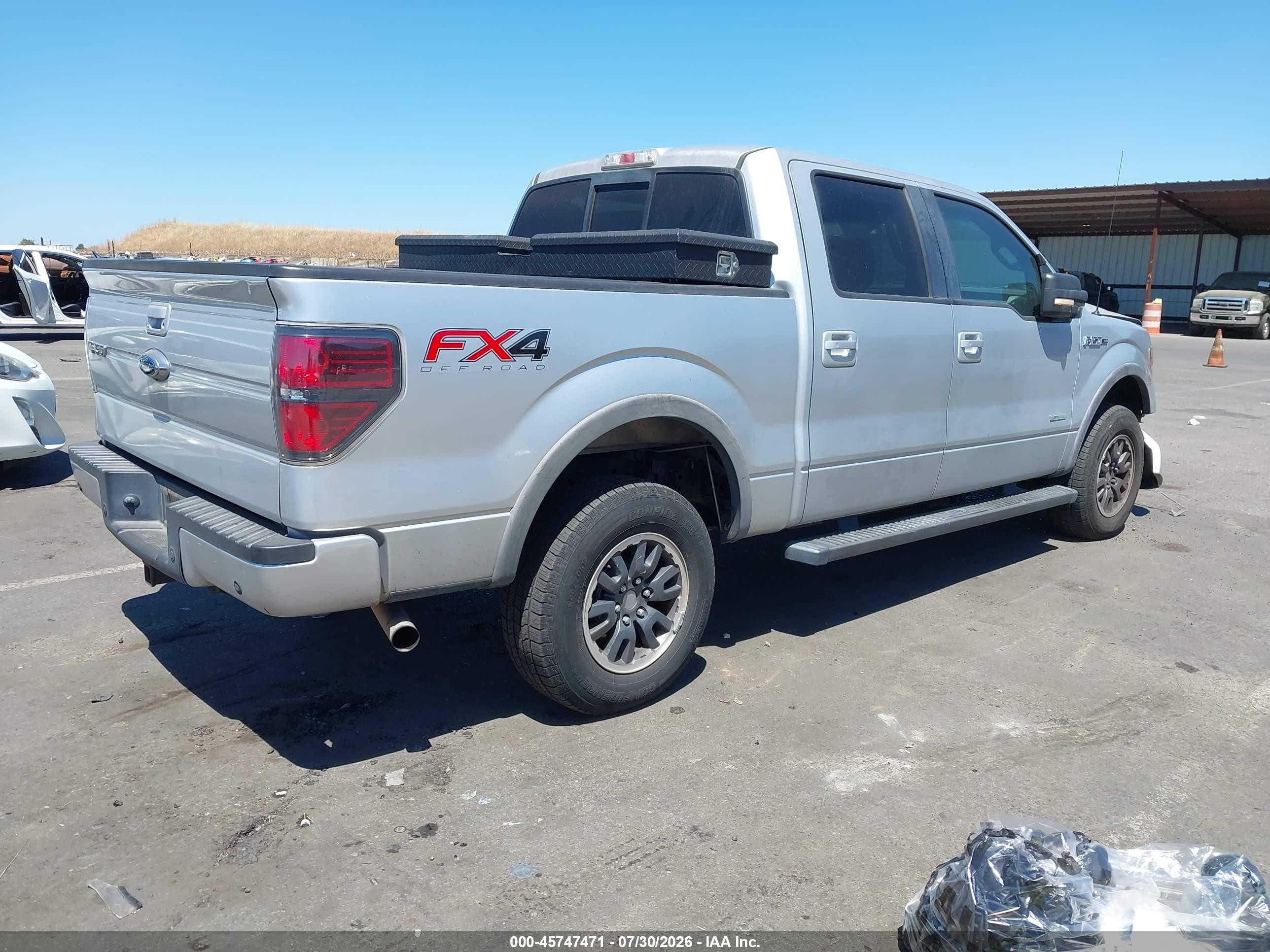 2012 Ford F-150 Fx4 Silver vin: 1FTFW1ET6CKD68953