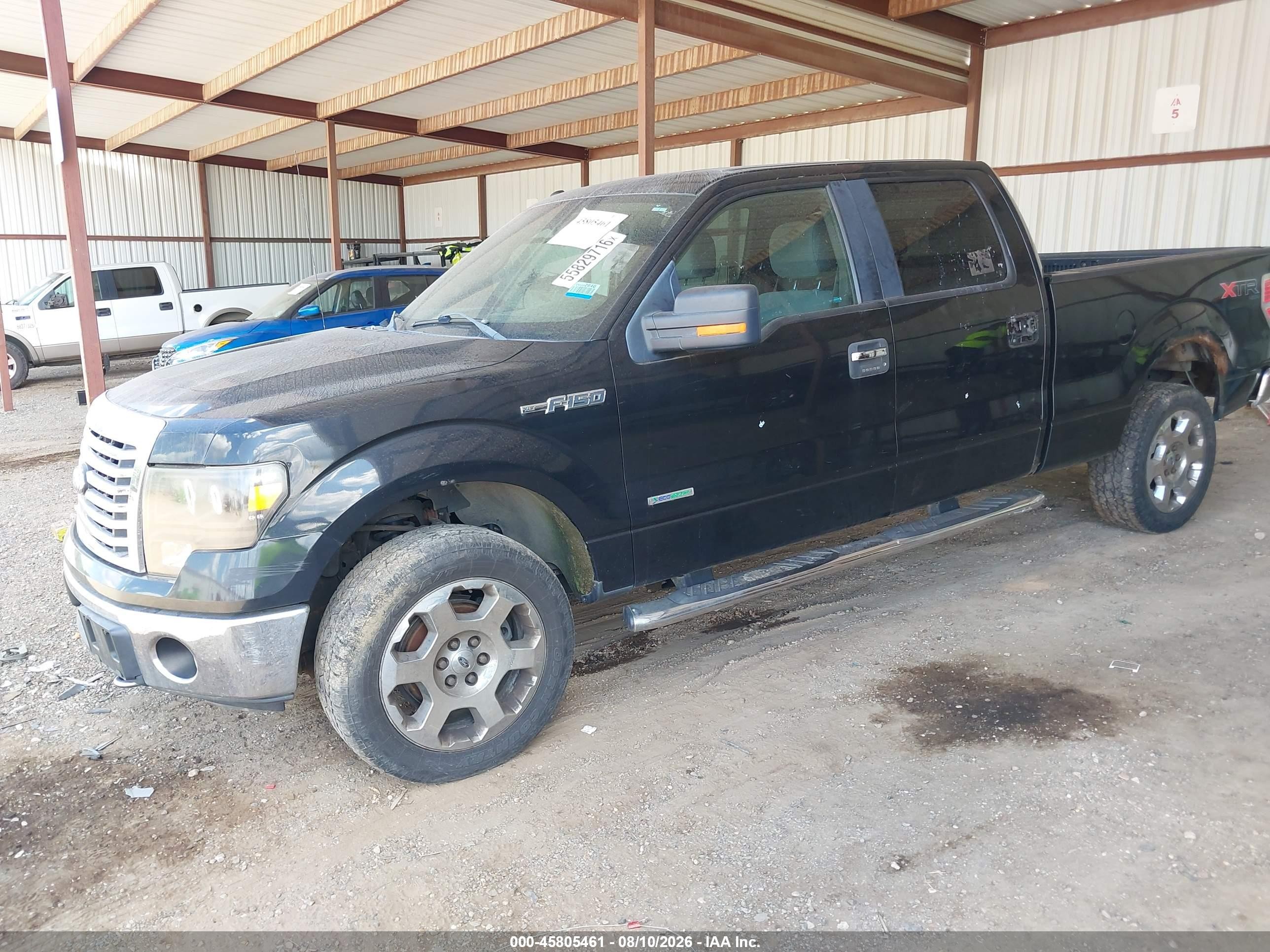 2012 Ford F-150 Xlt Black vin: 1FTFW1ET6CKE10926