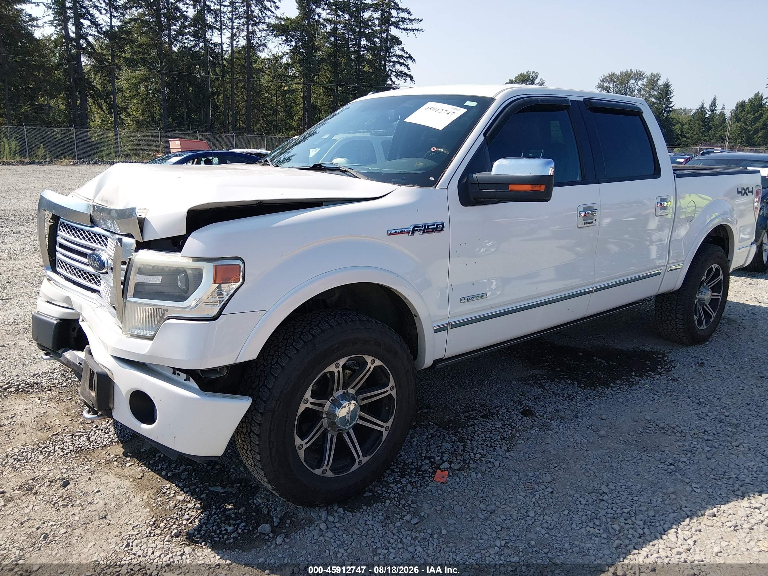 2013 Ford F-150 Platinum Белый vin: 1FTFW1ET6DFA83731