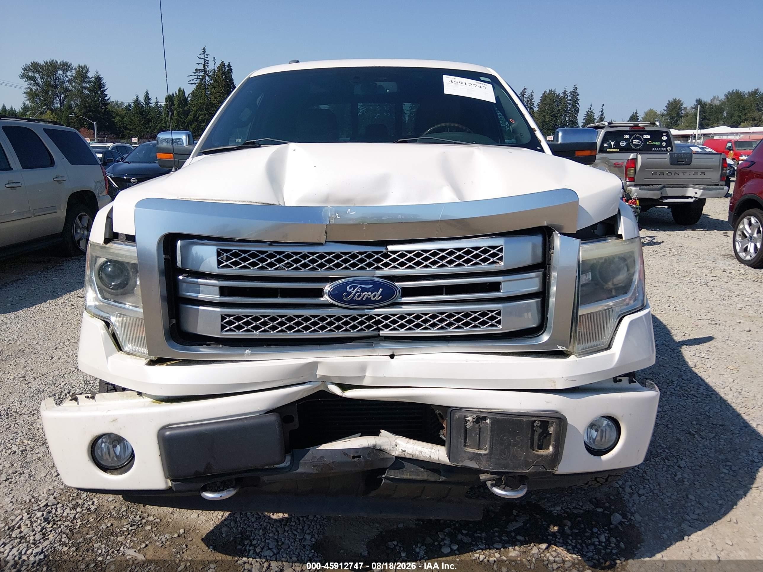 2013 Ford F-150 Platinum Белый vin: 1FTFW1ET6DFA83731