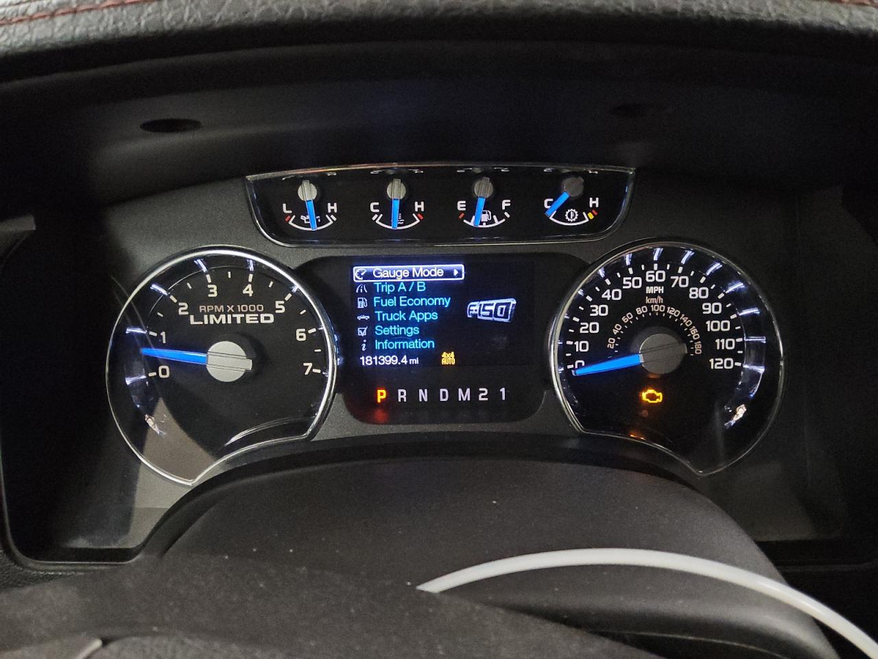 2013 Ford F150 Supercrew Black vin: 1FTFW1ET6DFB40445 Damage: Warning Light - Engine, On, Unacceptable