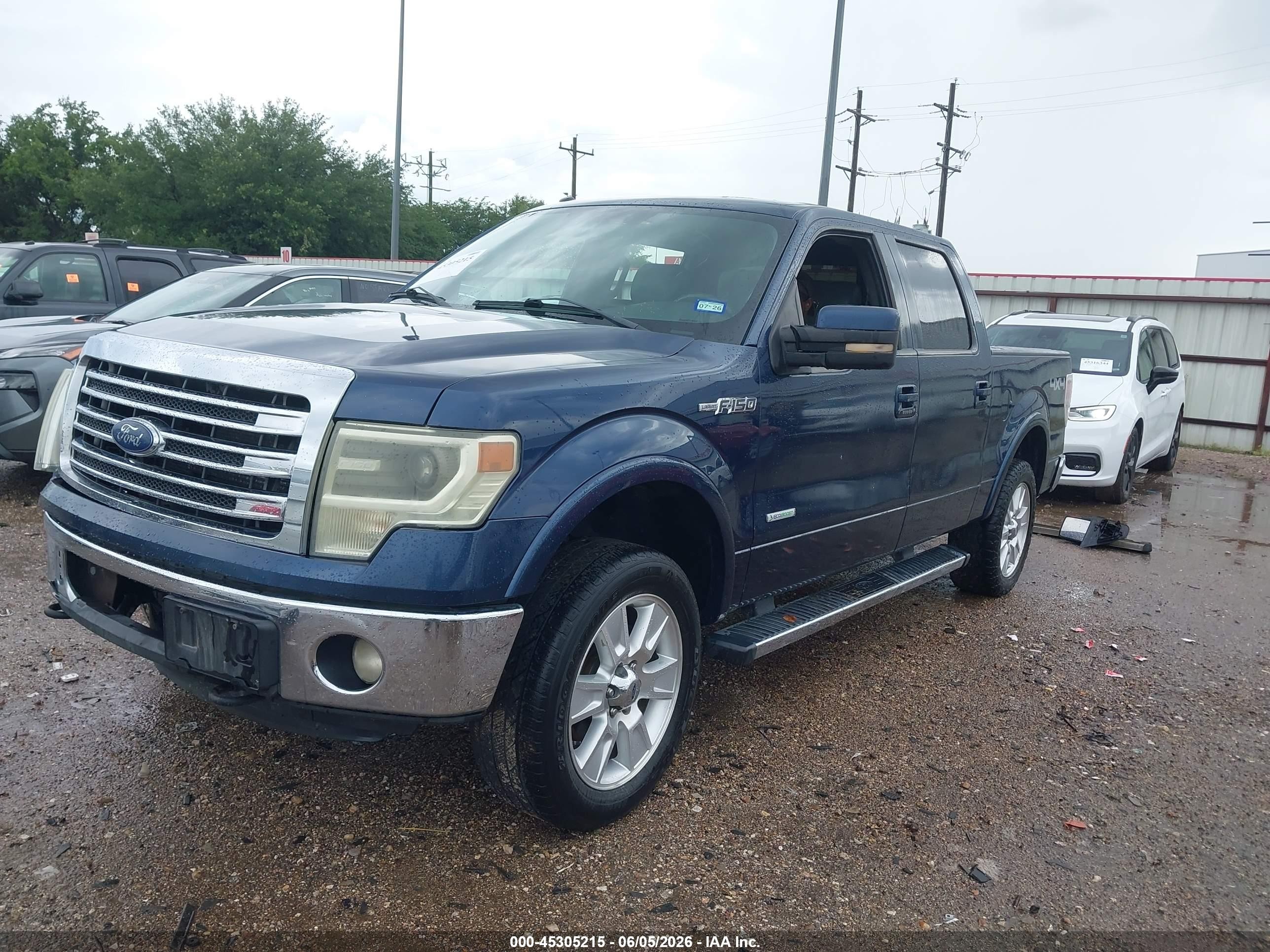 2013 Ford F-150 Lariat Blue vin: 1FTFW1ET6DFB42311