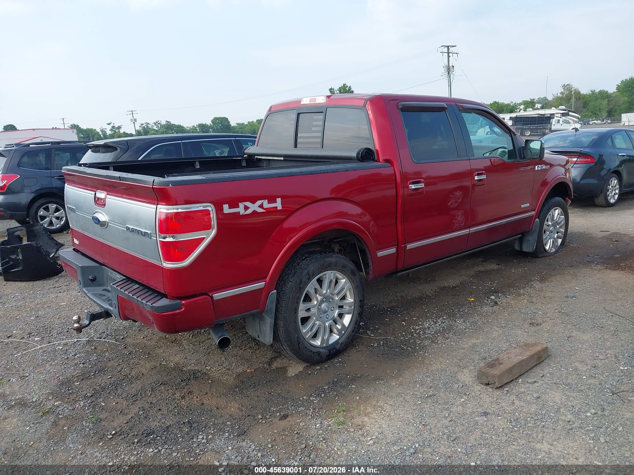 2013 Ford F-150 Platinum Red vin: 1FTFW1ET6DFB58086
