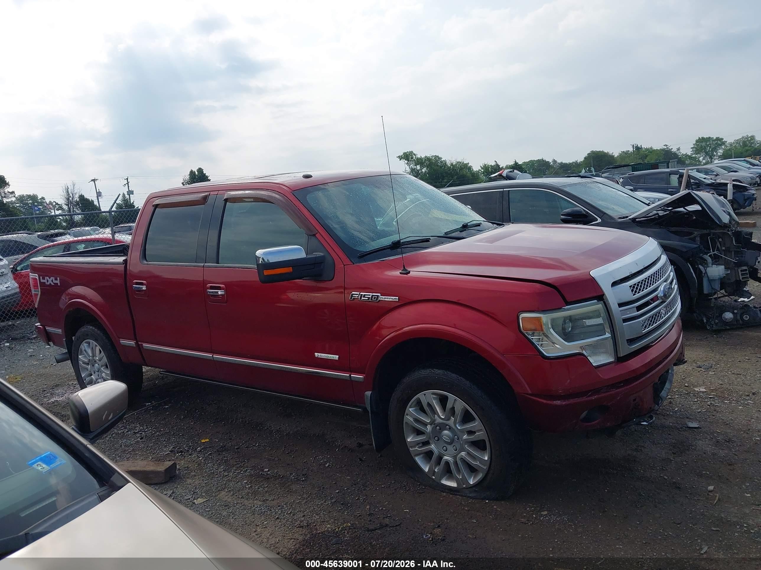 2013 Ford F-150 Platinum Red vin: 1FTFW1ET6DFB58086