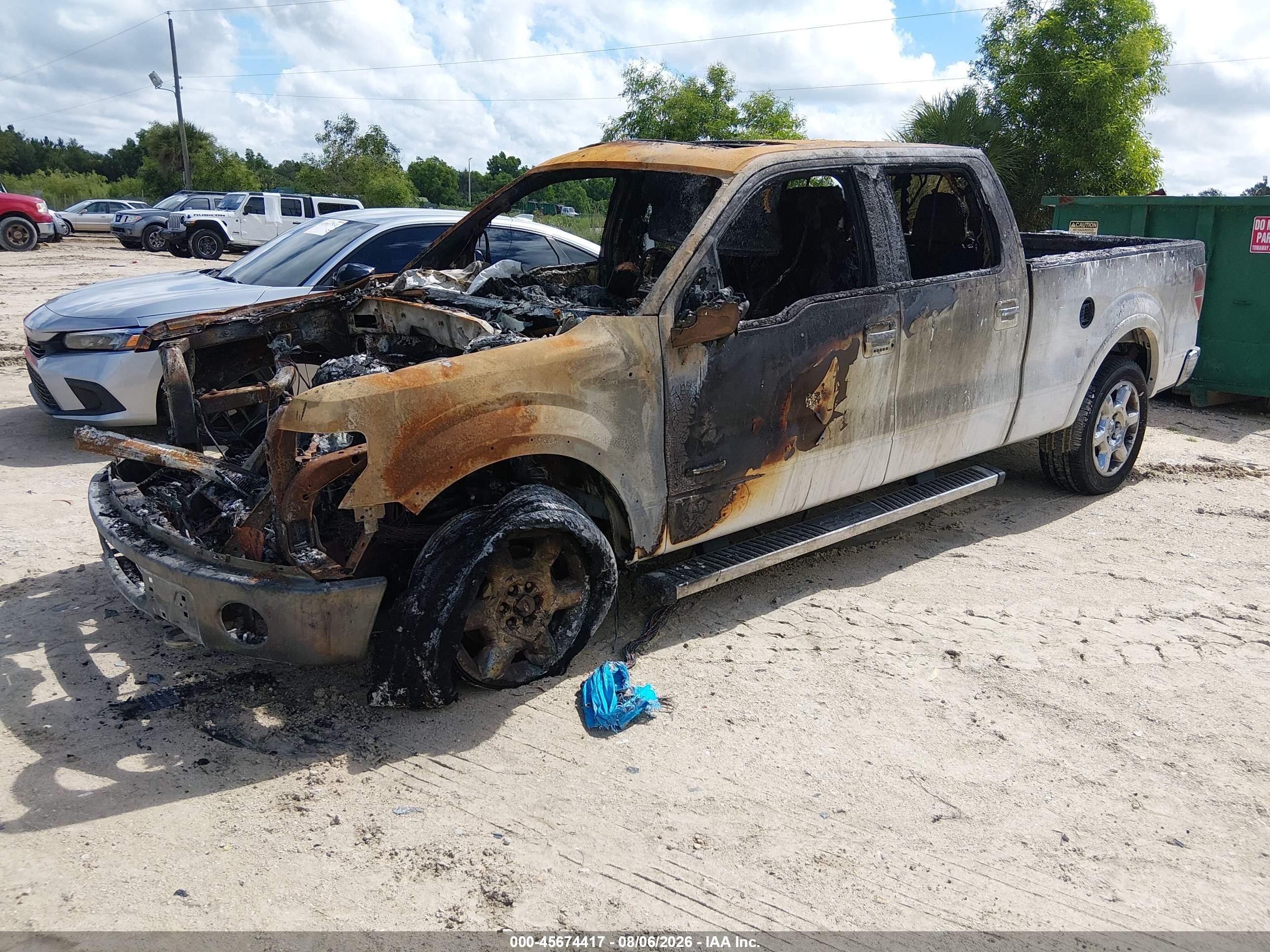2013 Ford F-150 Lariat White vin: 1FTFW1ET6DFC32638