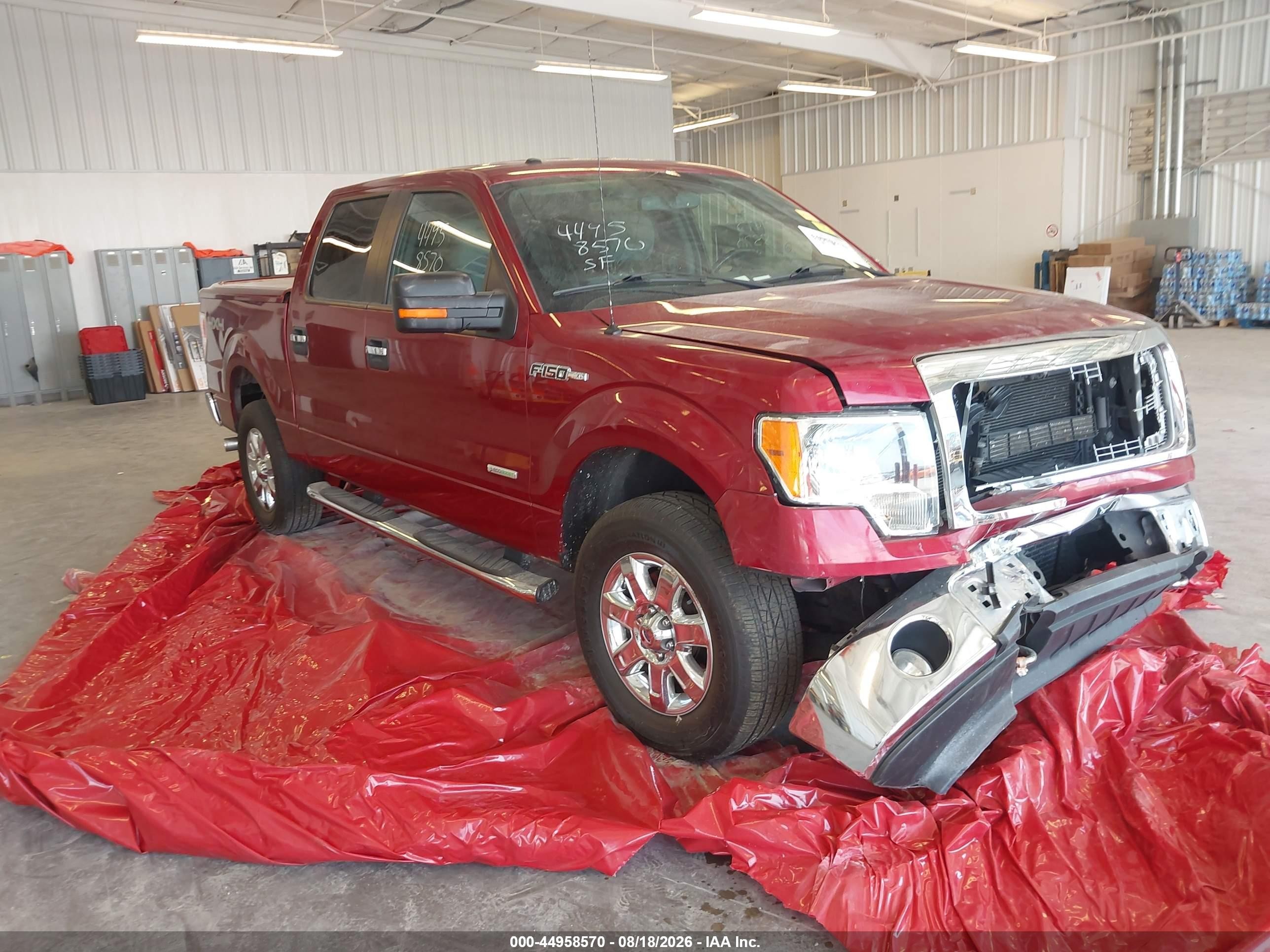 2013 Ford F-150 Xlt Red vin: 1FTFW1ET6DFD03420