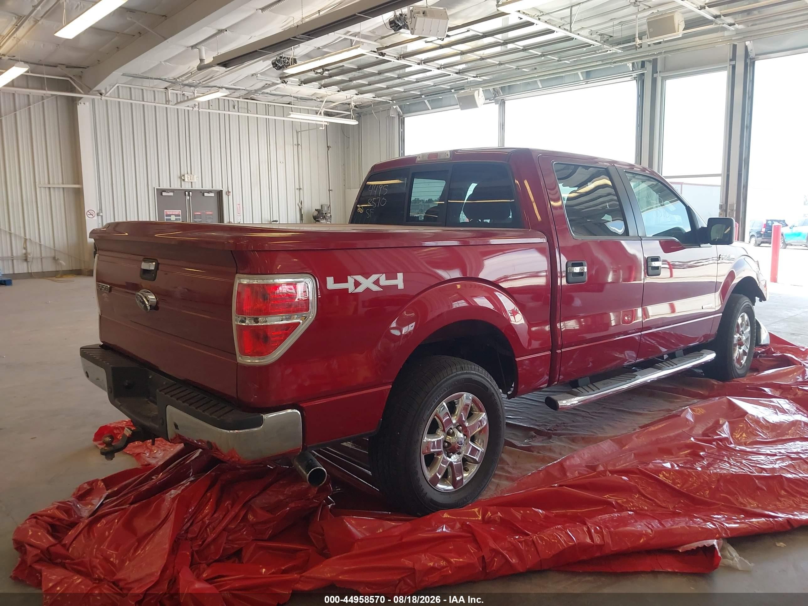 2013 Ford F-150 Xlt Red vin: 1FTFW1ET6DFD03420