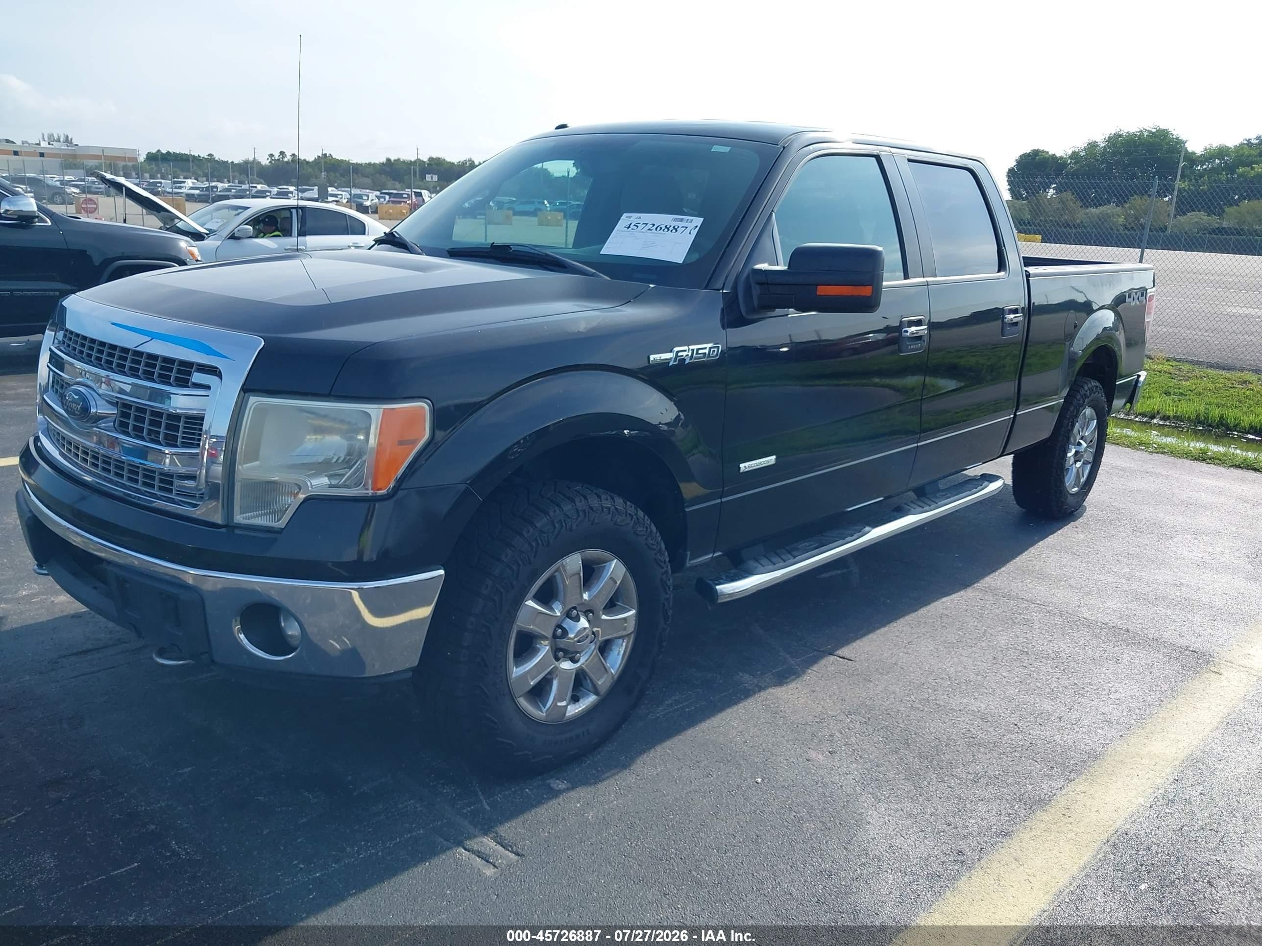 2013 Ford F-150 Xlt Black vin: 1FTFW1ET6DFD78098