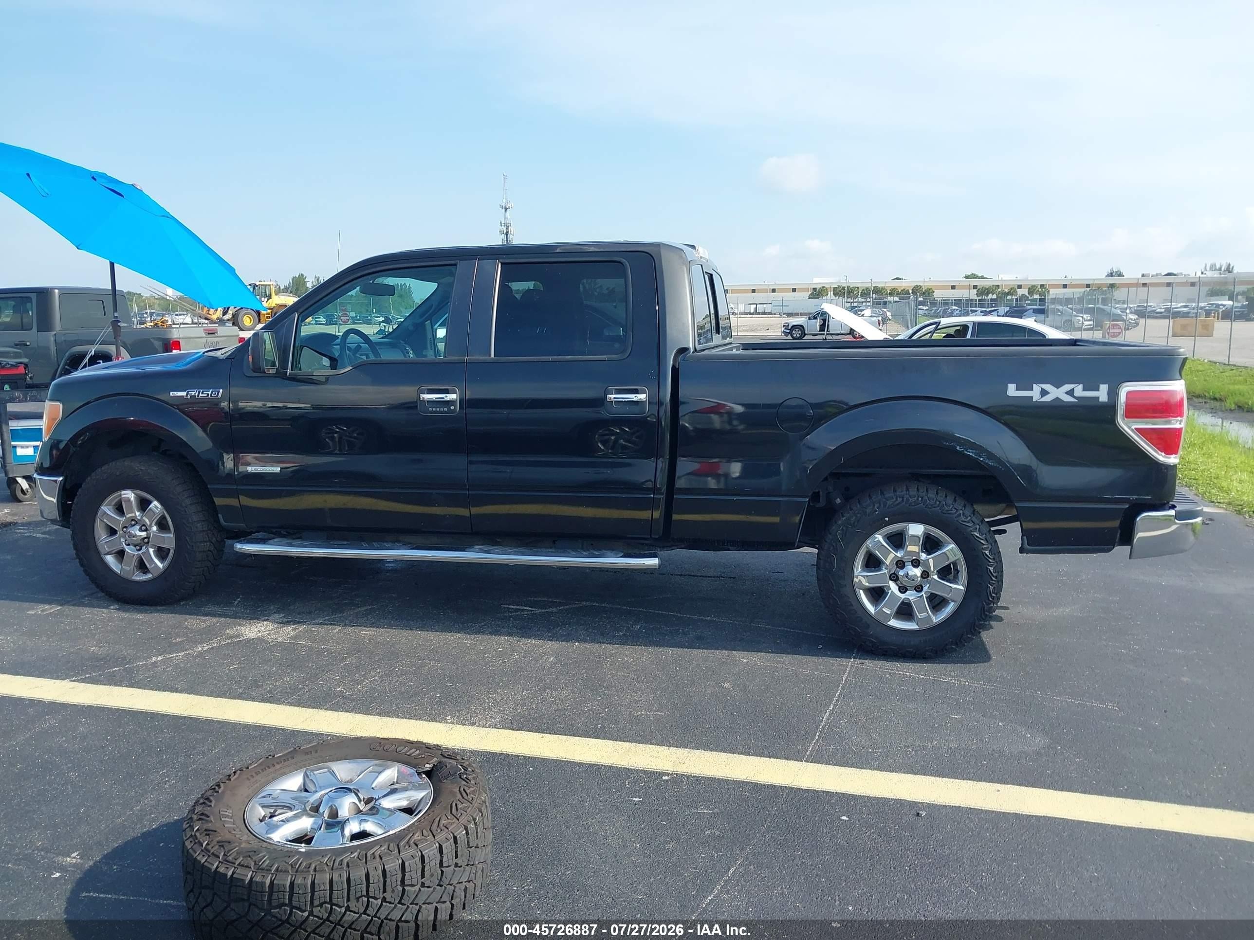 2013 Ford F-150 Xlt Black vin: 1FTFW1ET6DFD78098