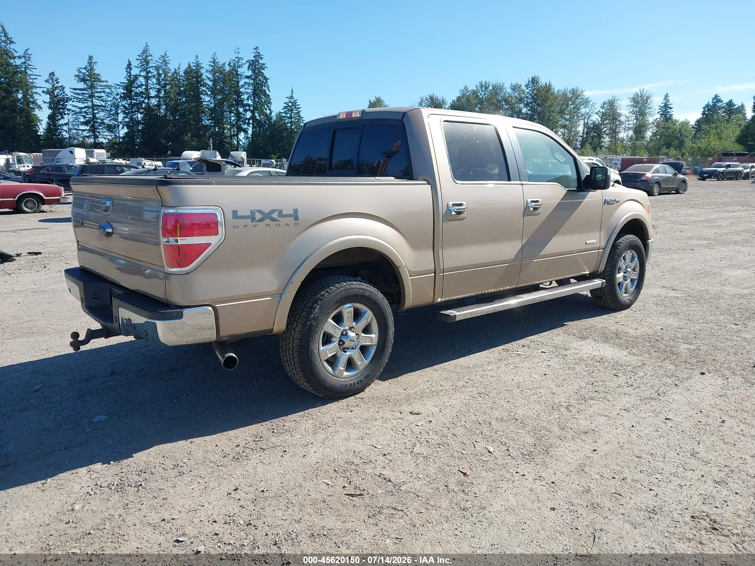 2013 Ford F-150 Lariat Золотой vin: 1FTFW1ET6DKE05310