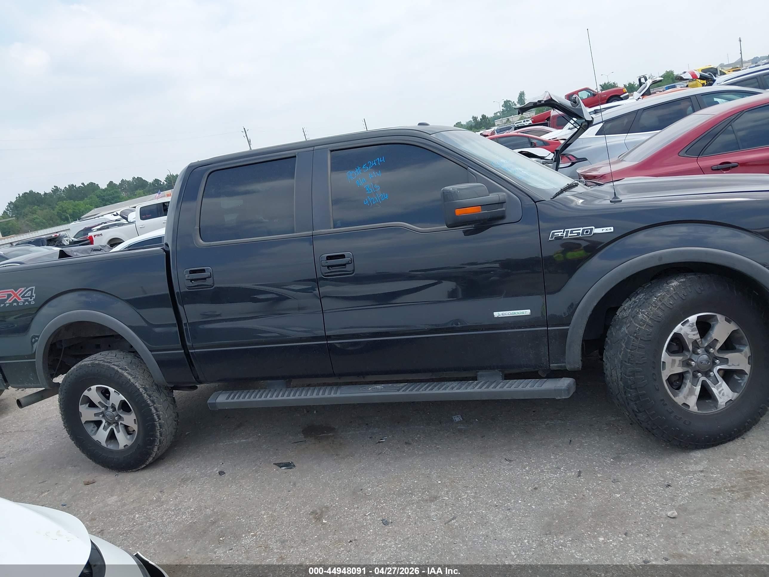2013 Ford F-150 Fx4 Black vin: 1FTFW1ET6DKE50280